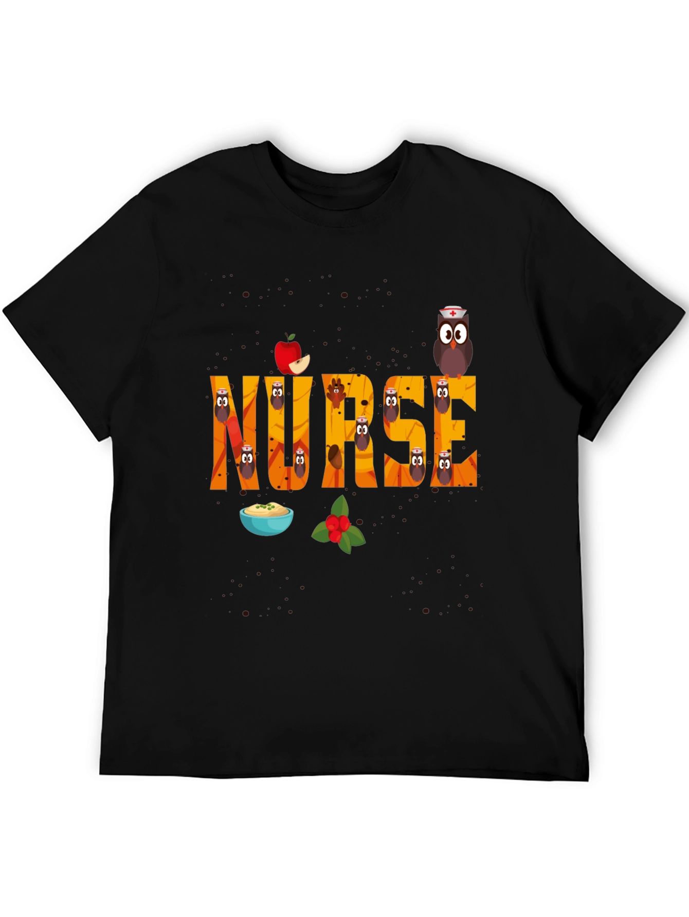 Nurse Thanksgiving Turkey Owls T-Shirt
