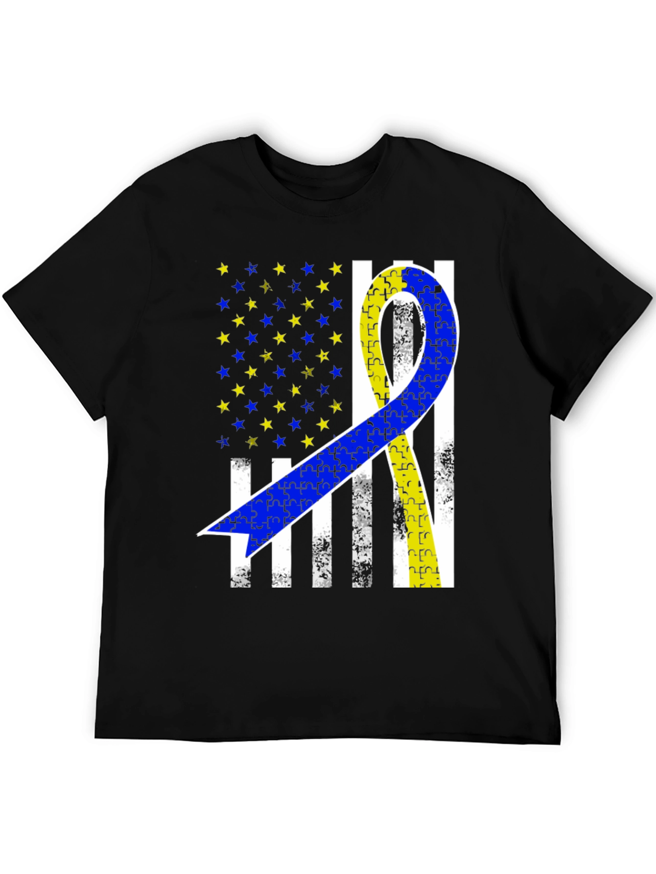 Down Syndrome Awareness T-Shirt USA Flag
