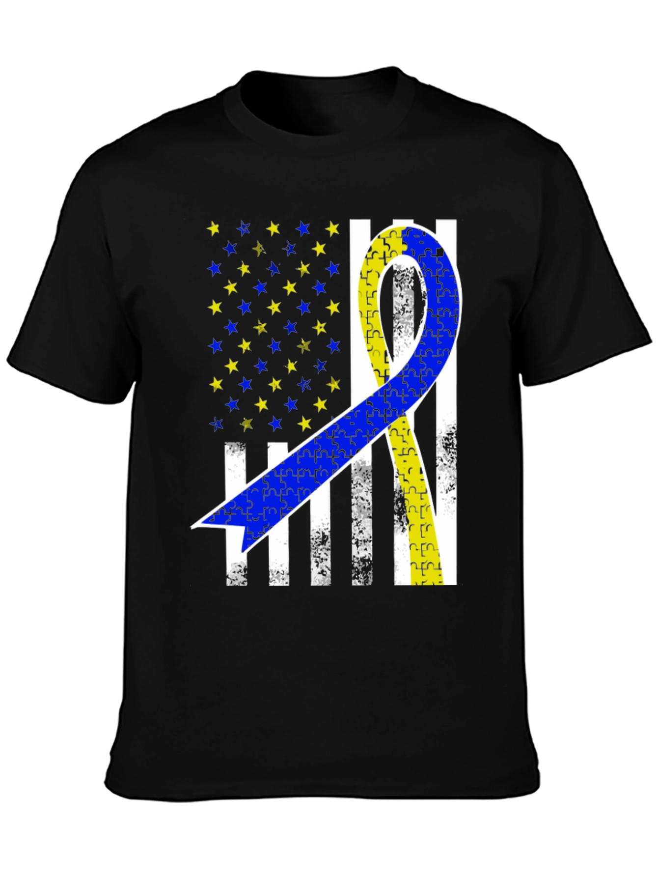 Down Syndrome Awareness T-Shirt USA Flag