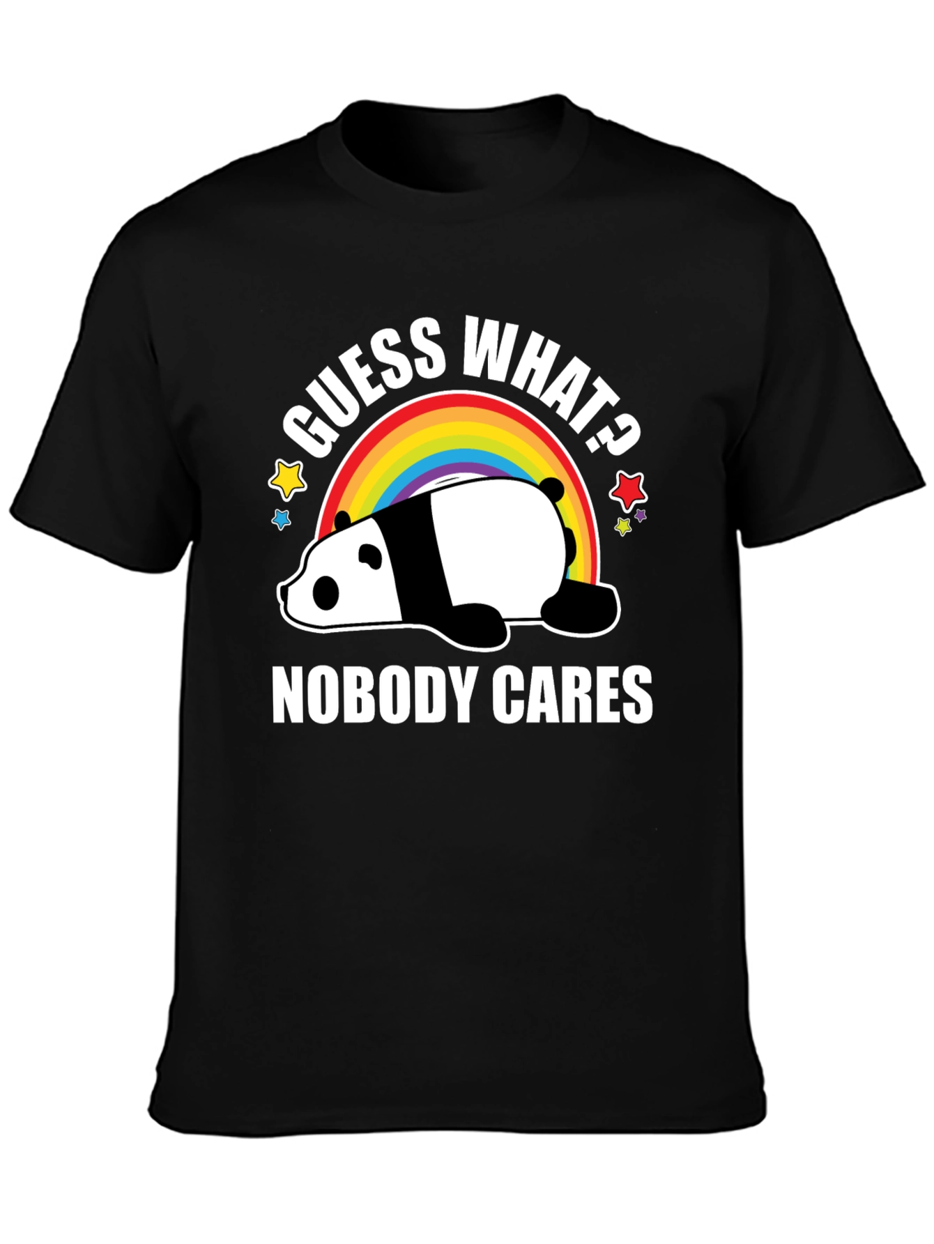 Guess What? Nobody Cares Panda Graphic Tee