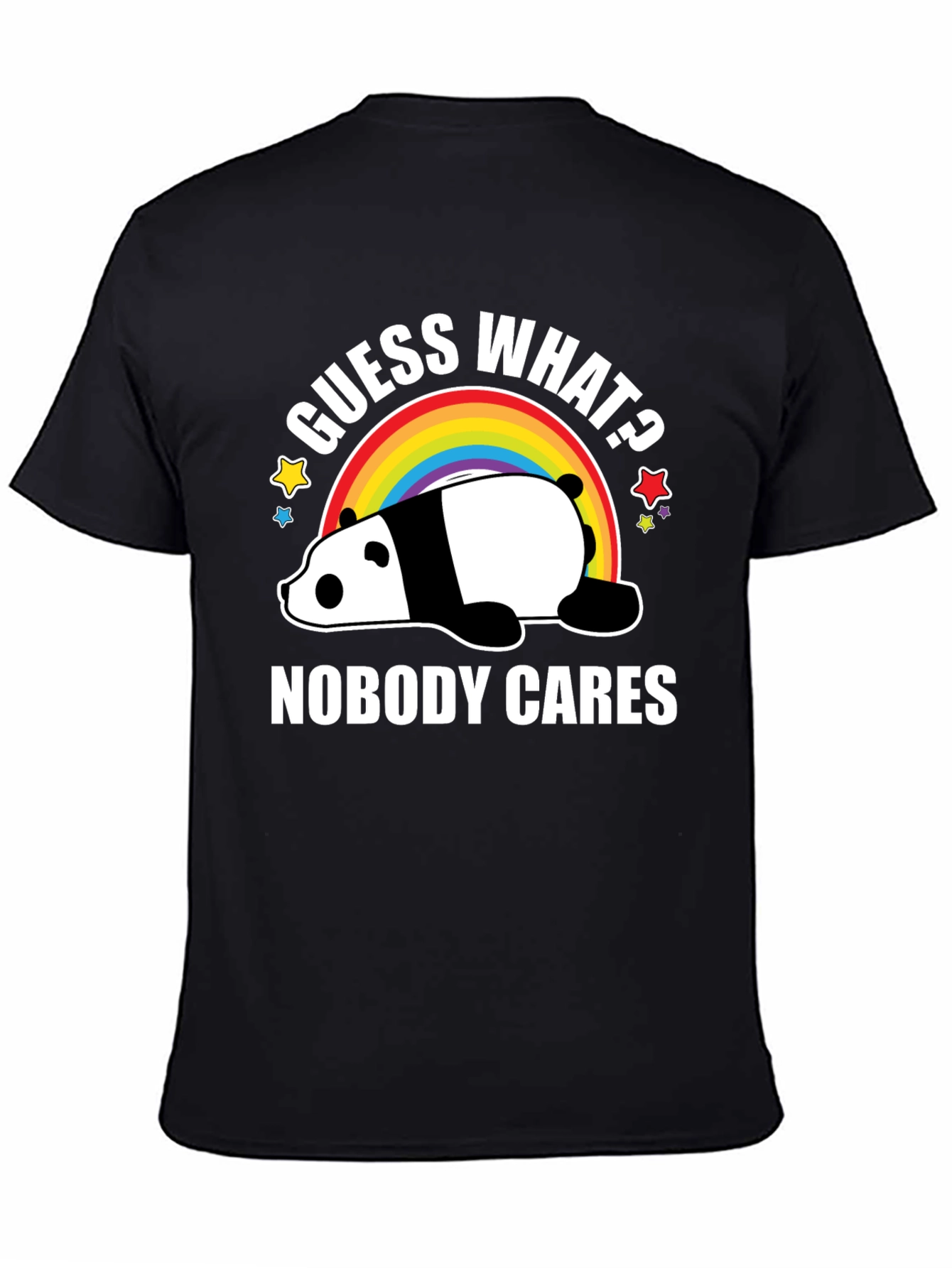 Guess What? Nobody Cares Panda Graphic Tee