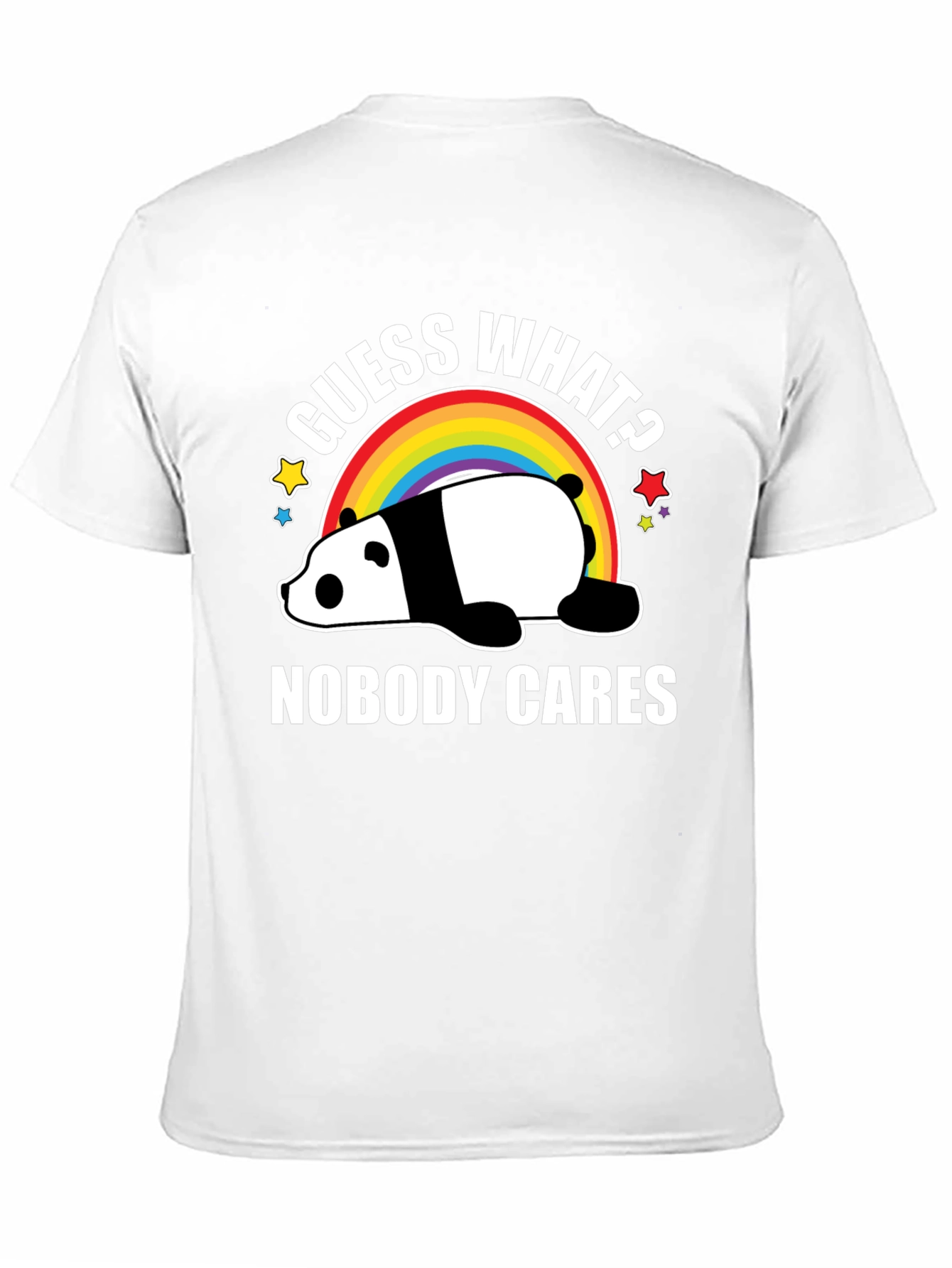 Guess What? Nobody Cares Panda Graphic Tee