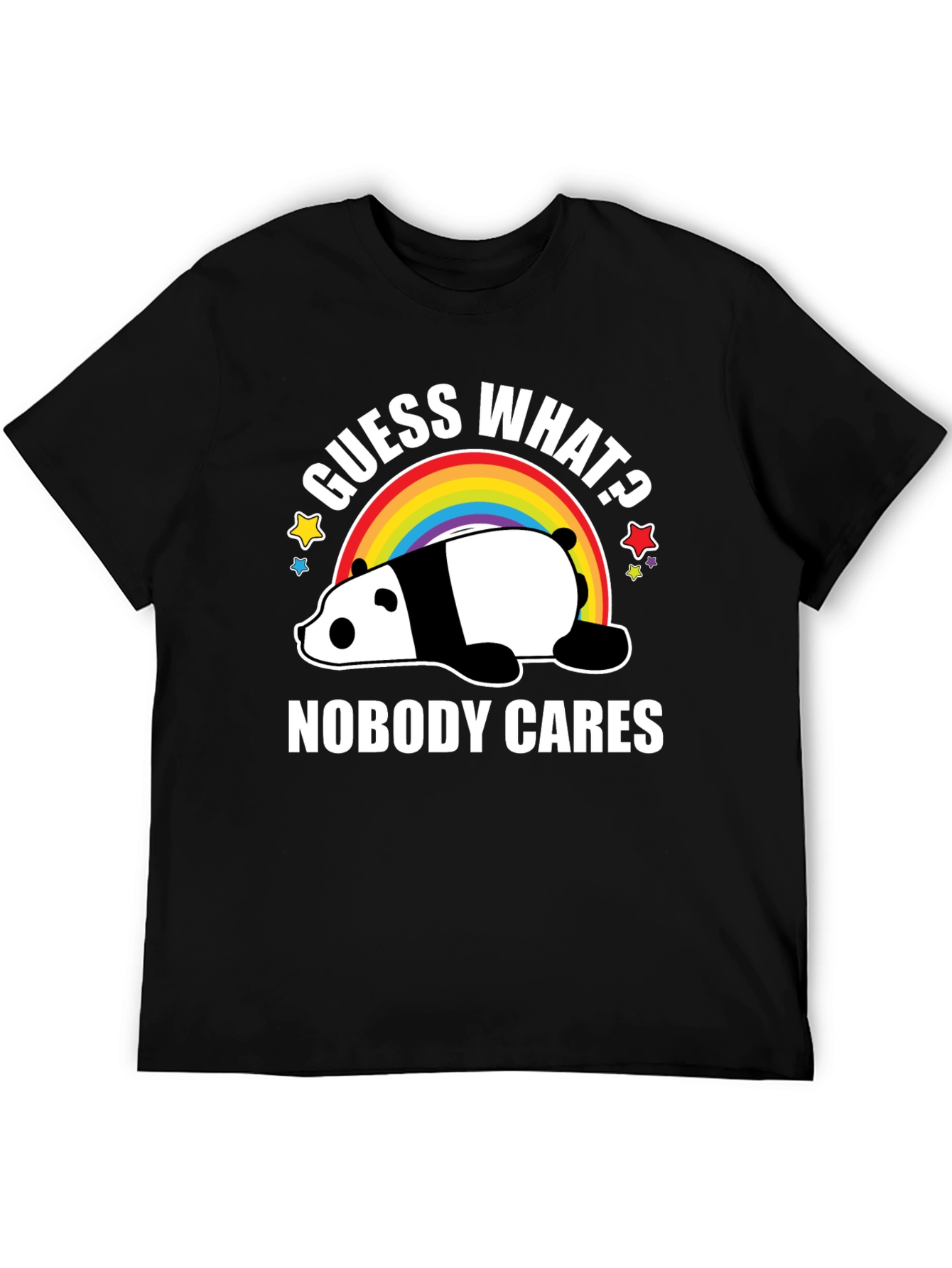Guess What? Nobody Cares Panda Graphic Tee