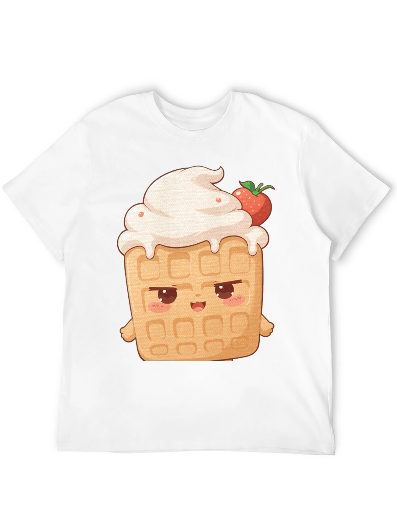 Kawaii Waffle T-Shirt - Sweet Treat Style