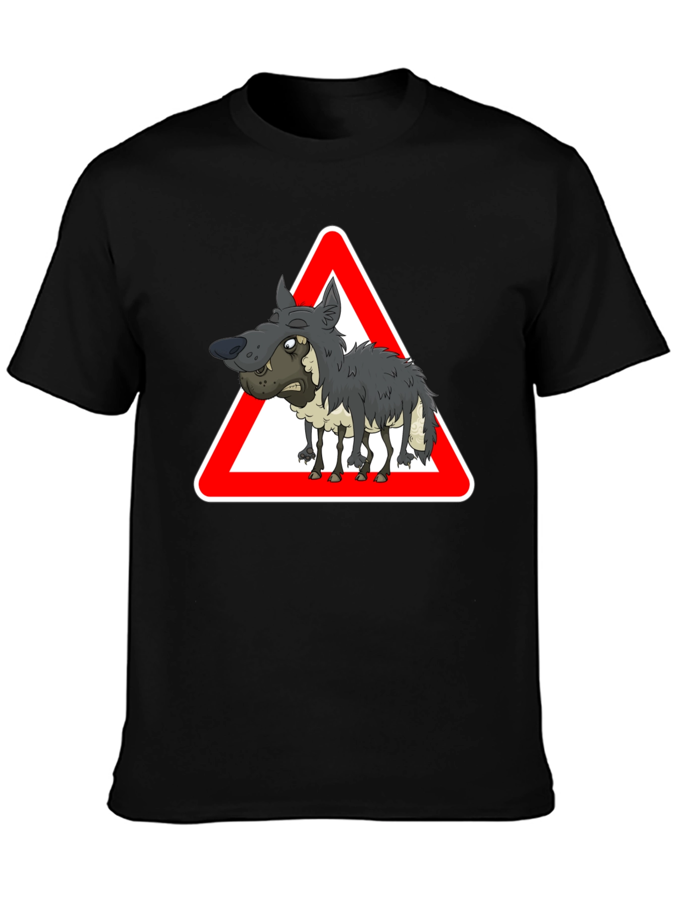 Warning: Wolf in Sheeps Clothing - Black T-Shirt