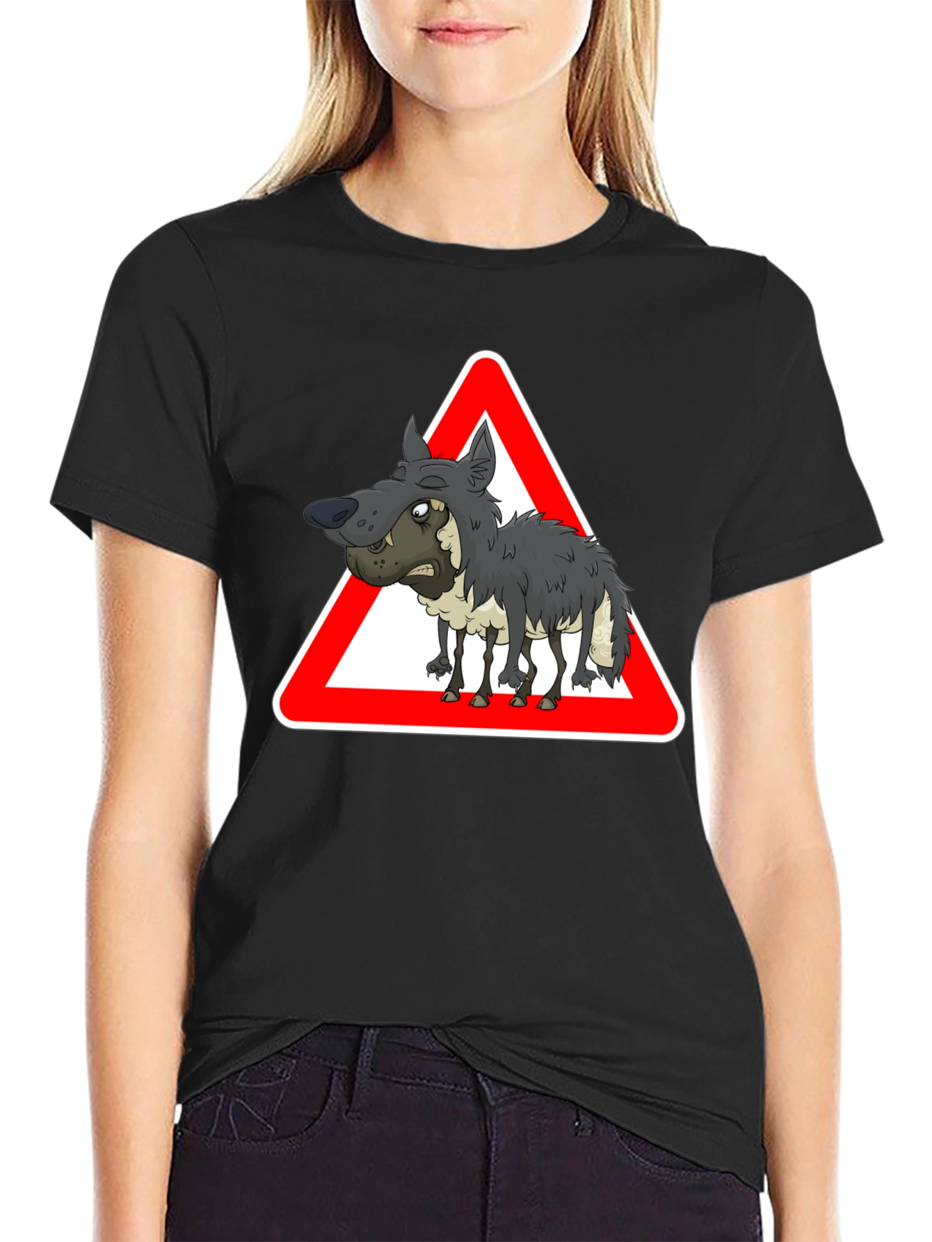 Warning: Wolf in Sheeps Clothing - Black T-Shirt