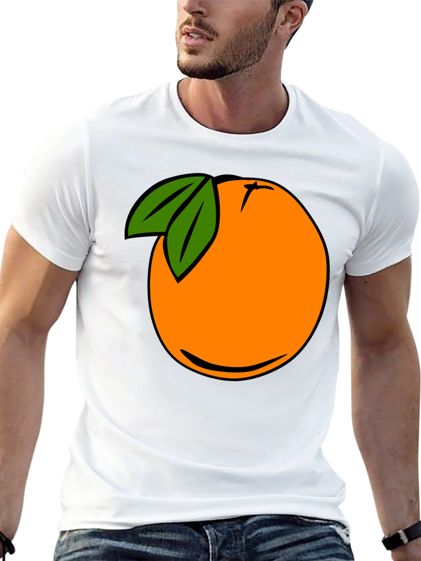 Cartoon Orange Graphic Tee