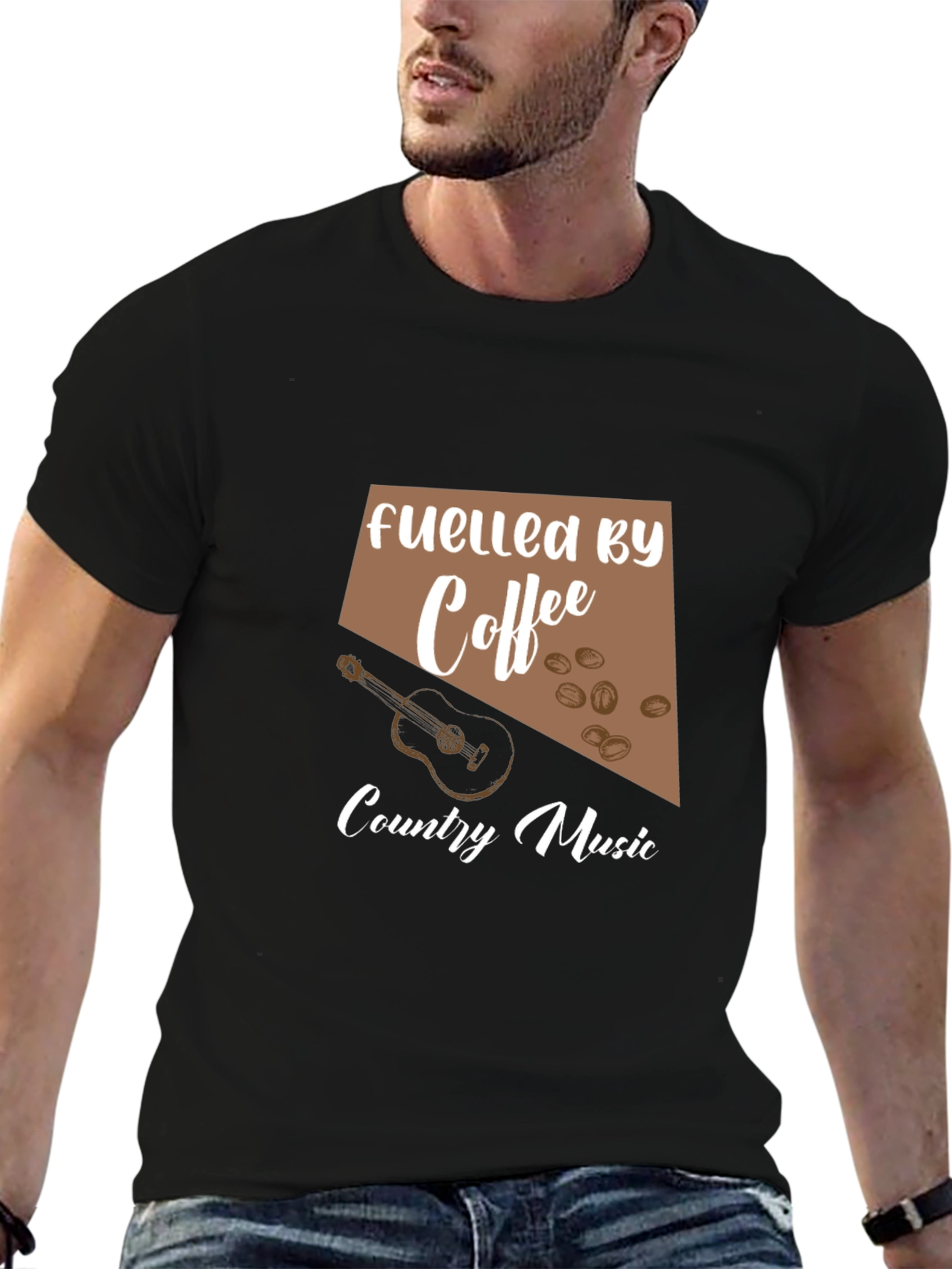 Coffee & Country Music T-Shirt - Black