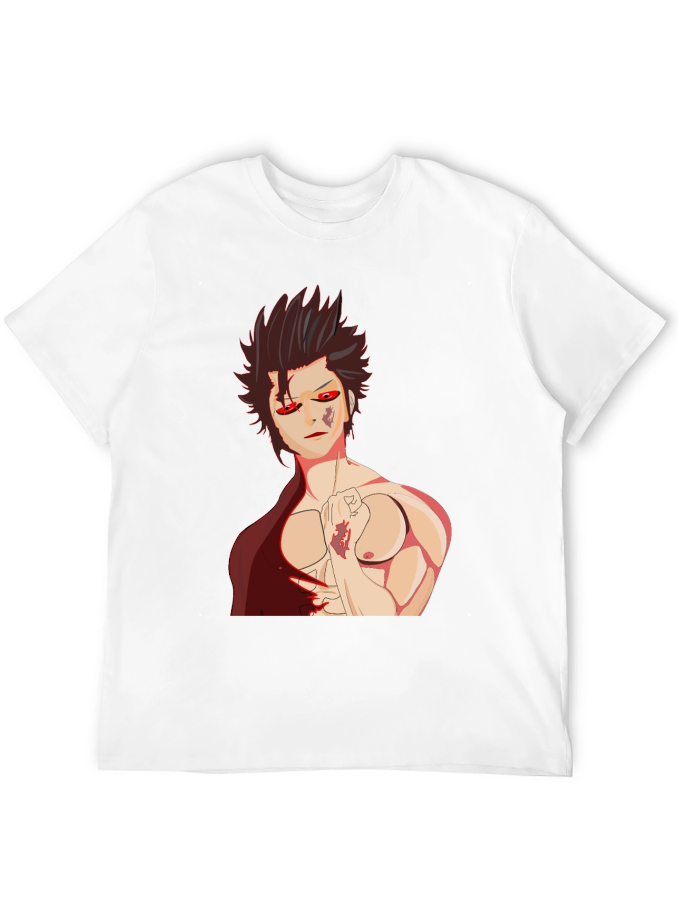 Anime Graphic Tee: Bold Style Black T-Shirt