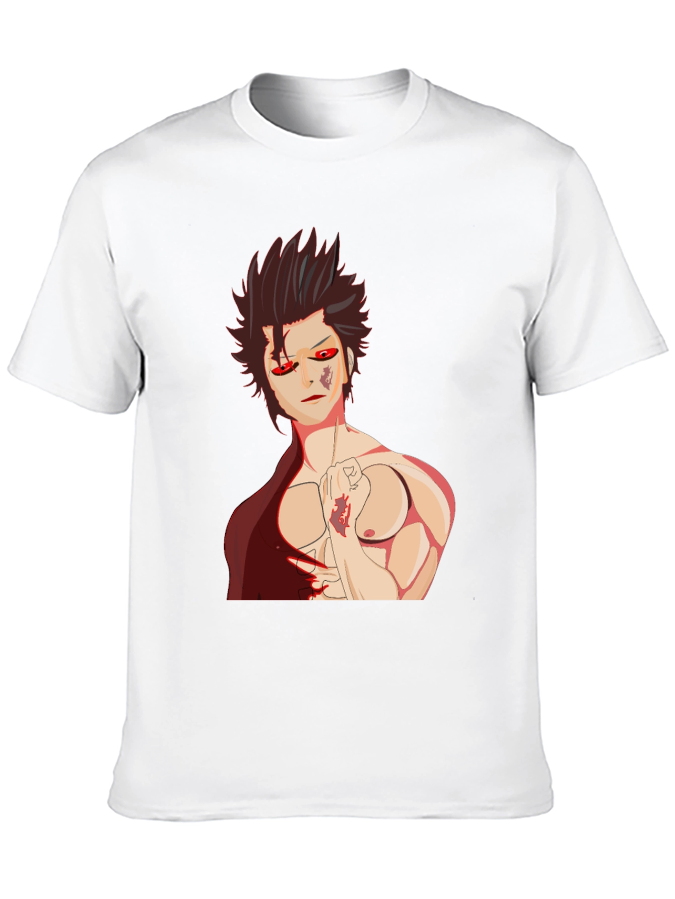 Anime Graphic Tee: Bold Style Black T-Shirt