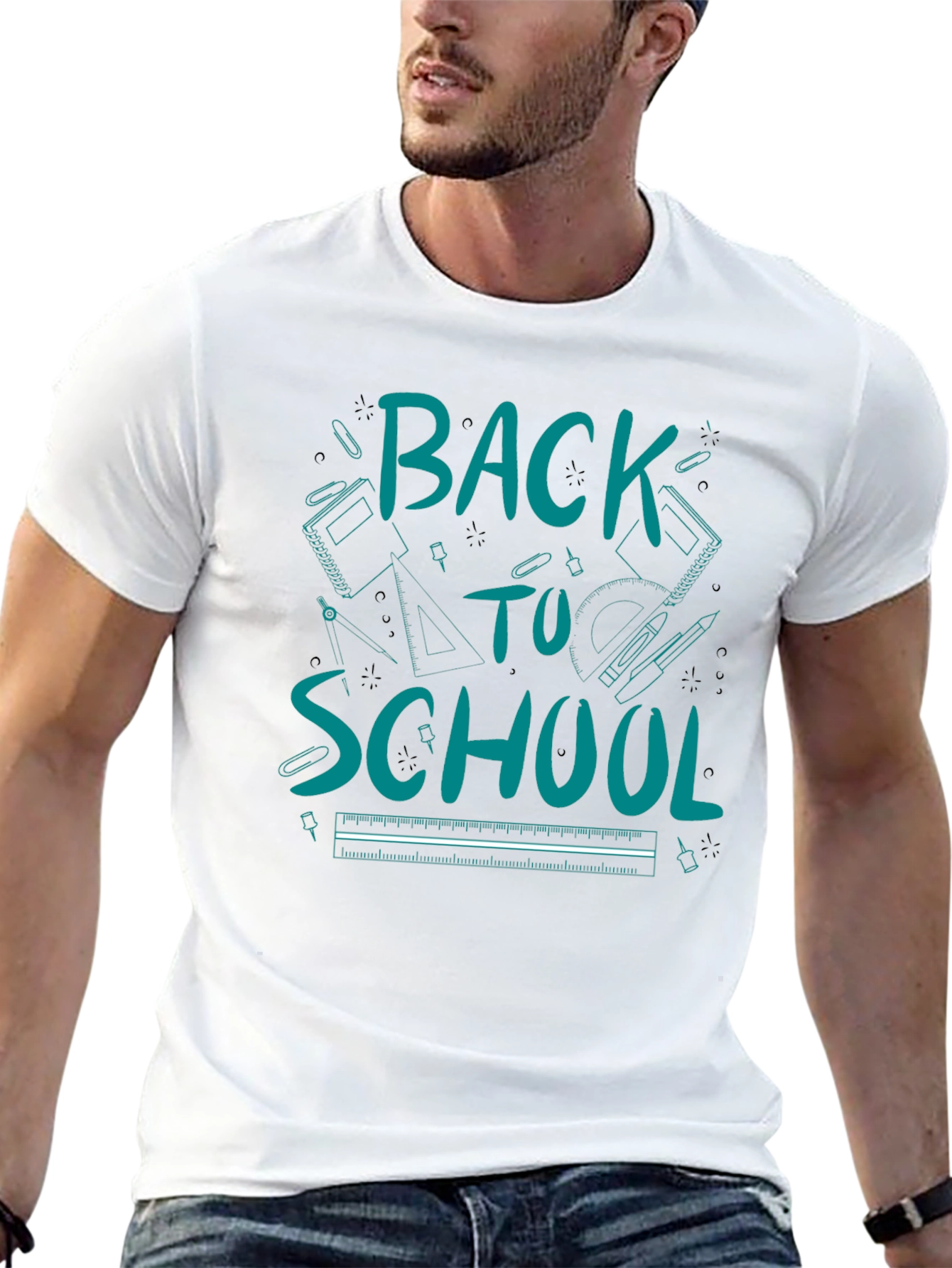 Back to School Graphic Tee - Black Cotton T-Shirt
