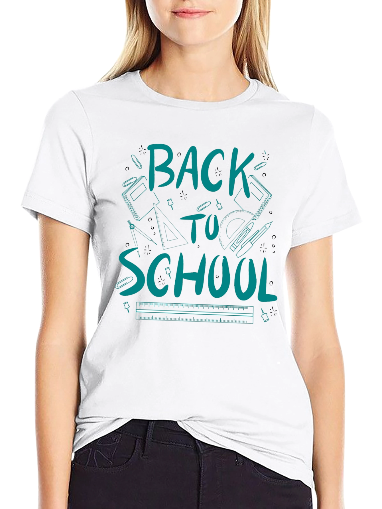 Back to School Graphic Tee - Black Cotton T-Shirt