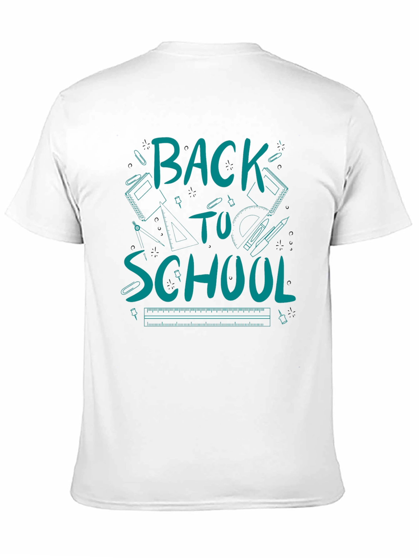 Back to School Graphic Tee - Black Cotton T-Shirt