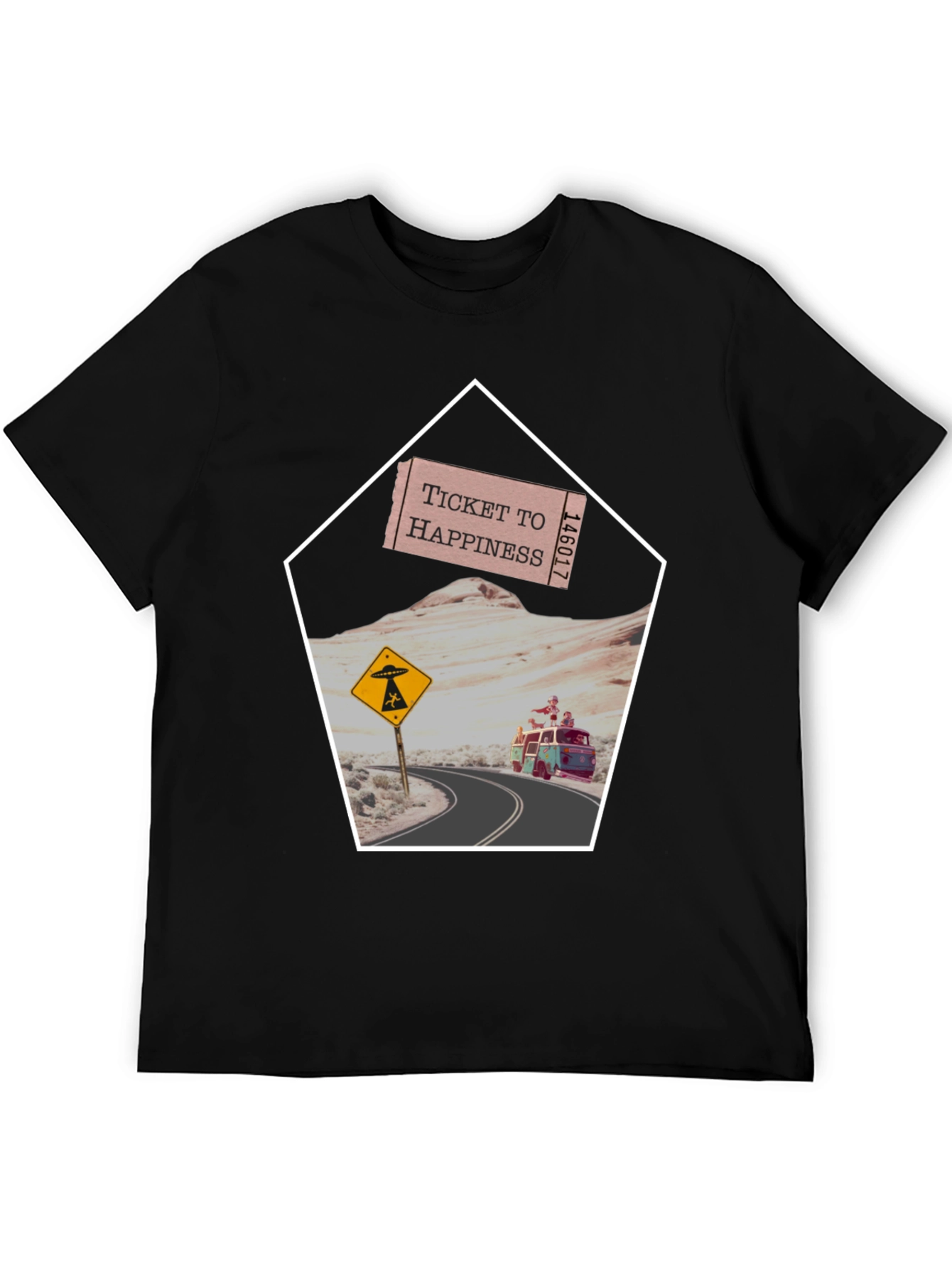 Ticket to Happiness Graphic Tee - Road Trip Design