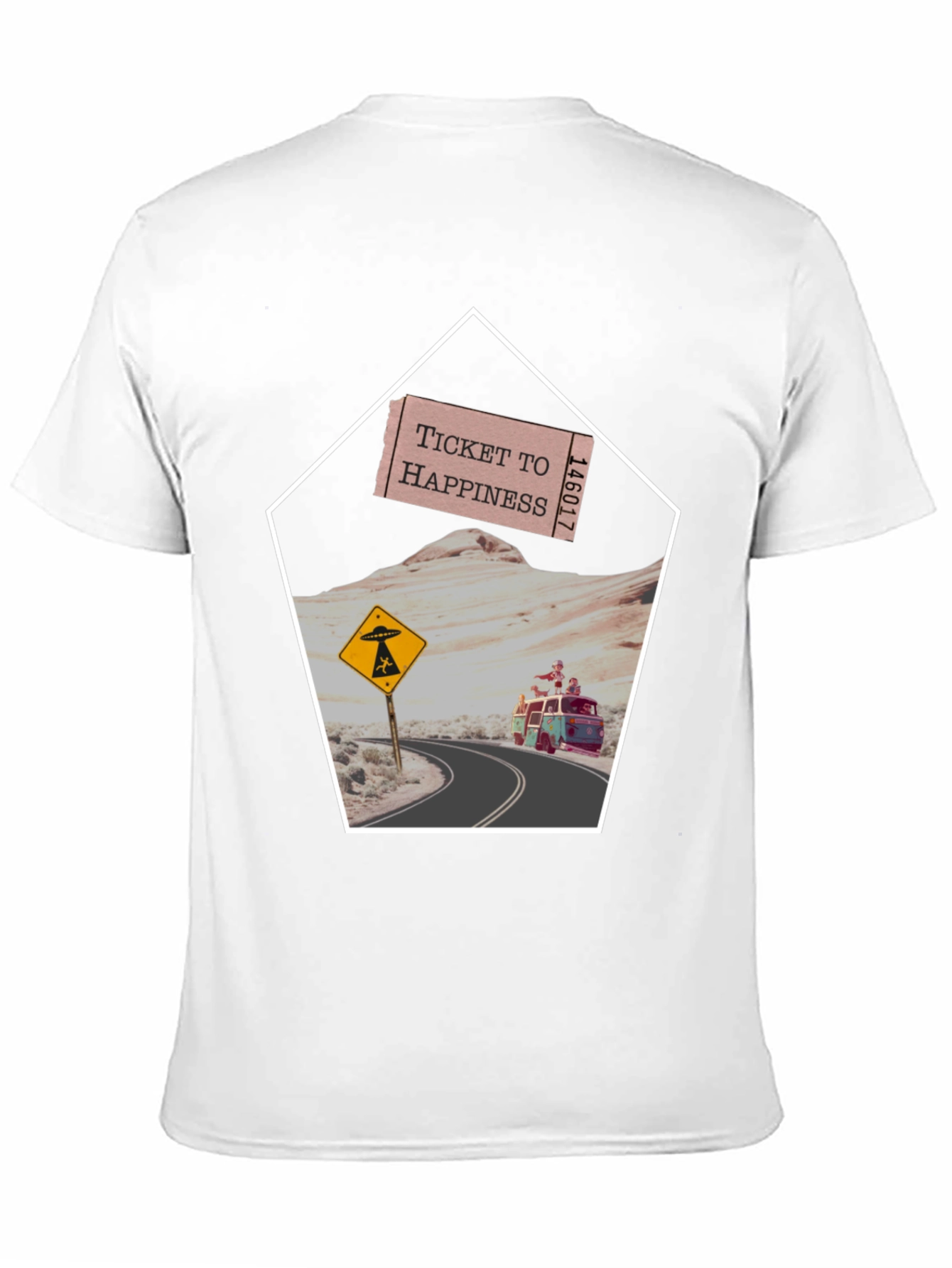 Ticket to Happiness Graphic Tee - Road Trip Design