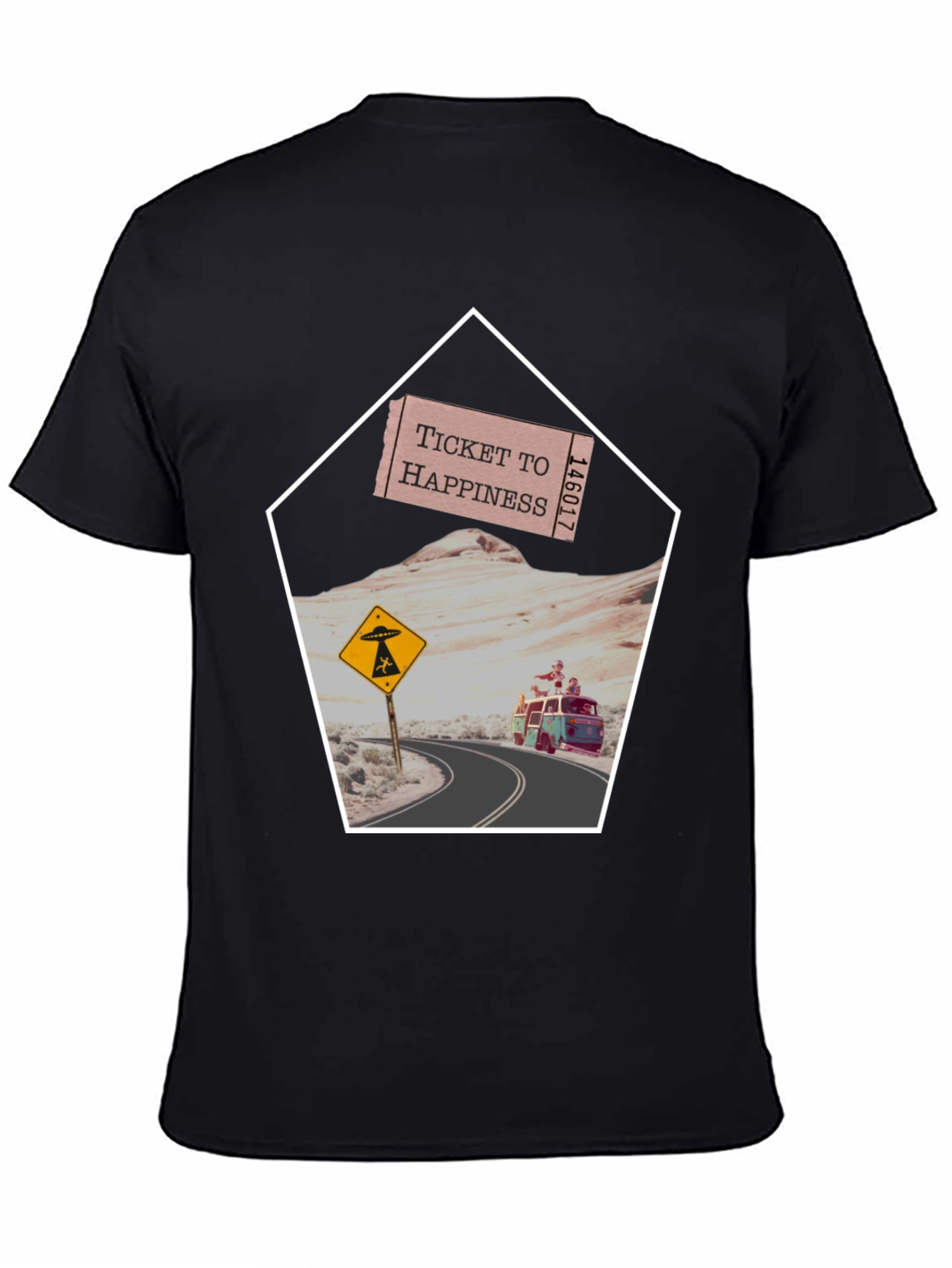 Ticket to Happiness Graphic Tee - Road Trip Design