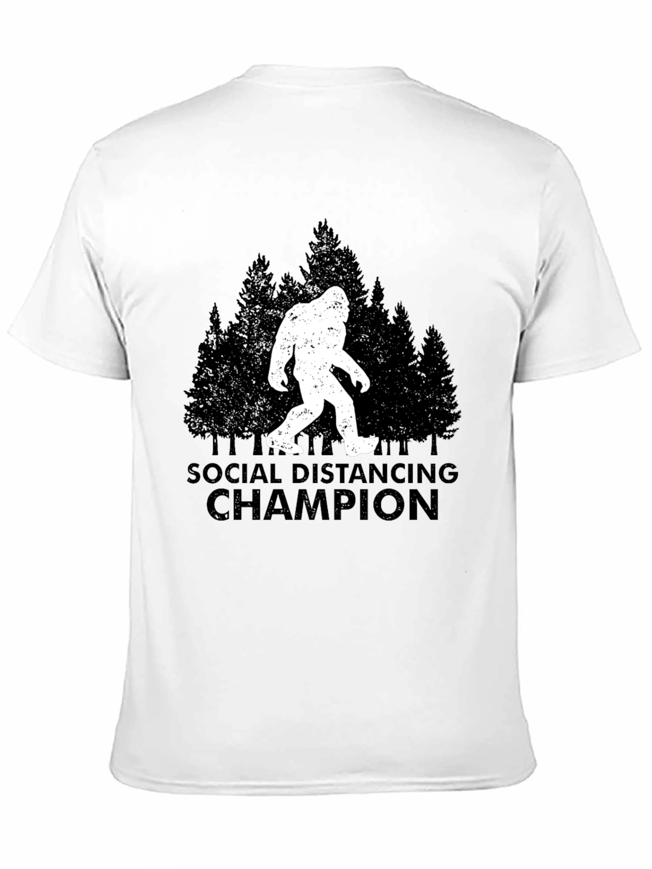 Social Distancing Champion T-Shirt Bigfoot Graphic Tee