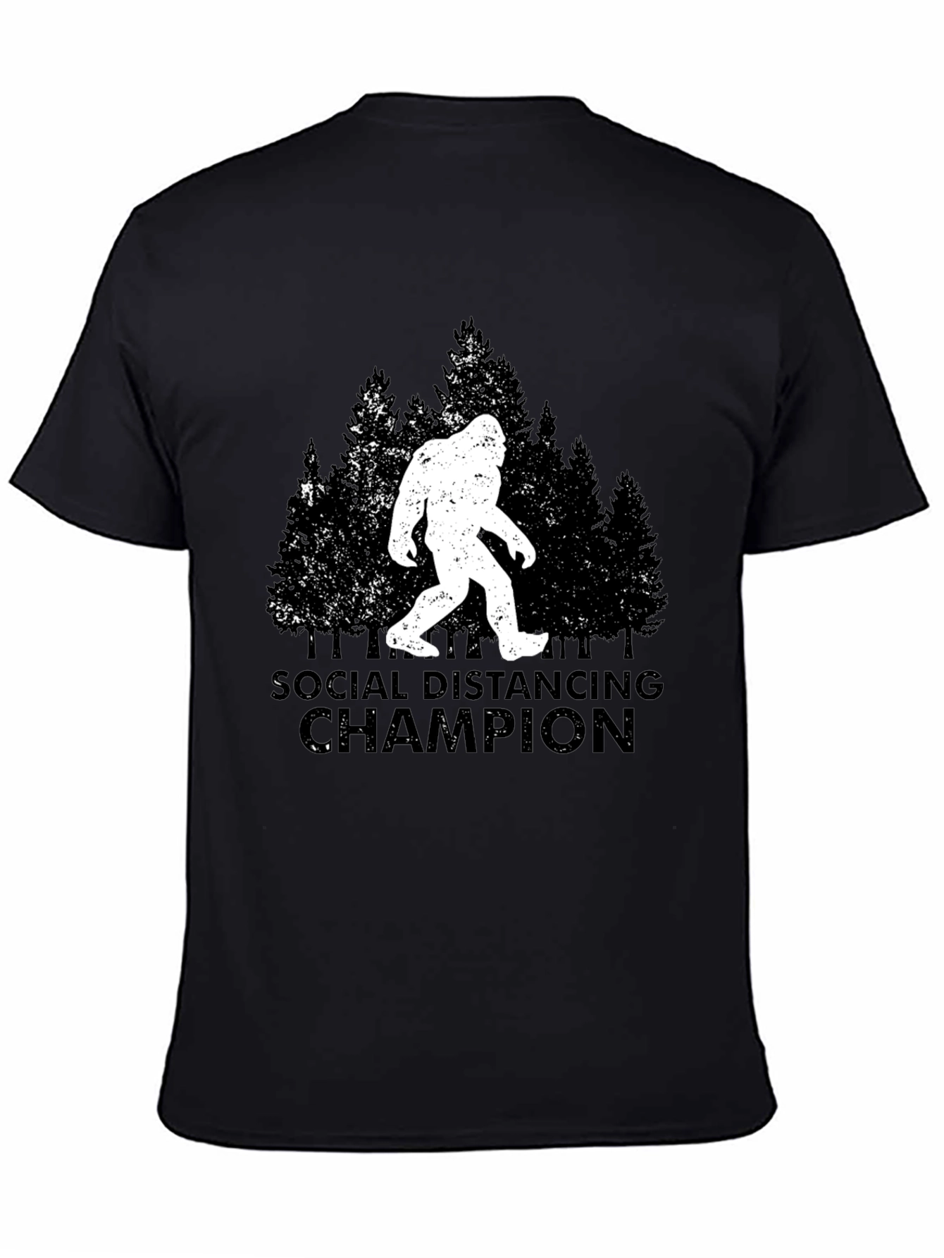 Social Distancing Champion T-Shirt Bigfoot Graphic Tee