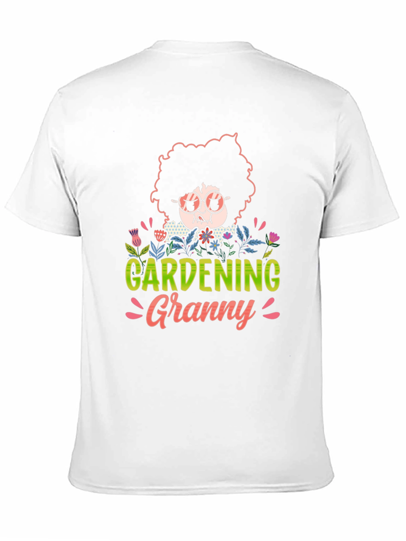 Gardening Granny T-Shirt - Unisex Black Cotton Tee