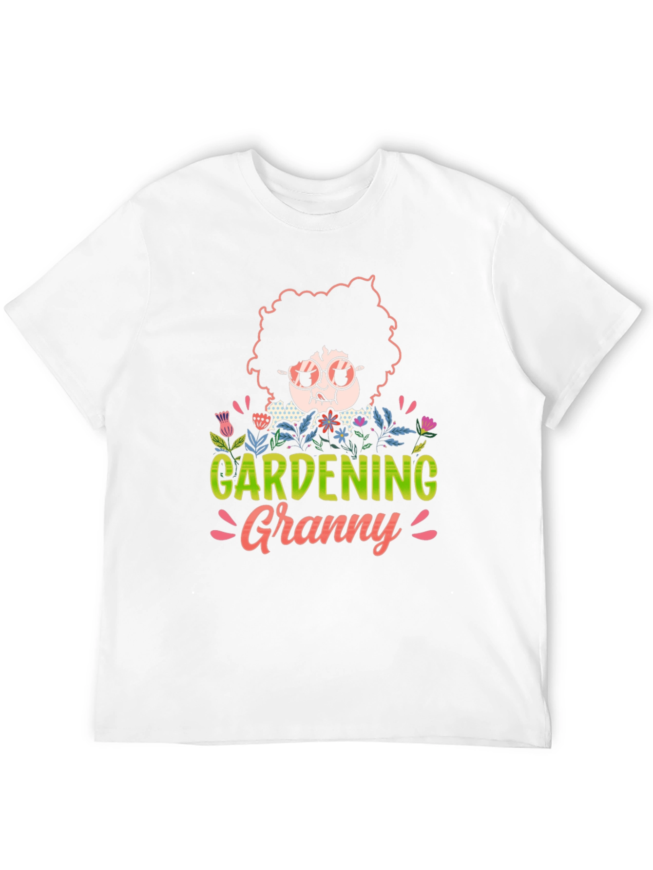 Gardening Granny T-Shirt - Unisex Black Cotton Tee