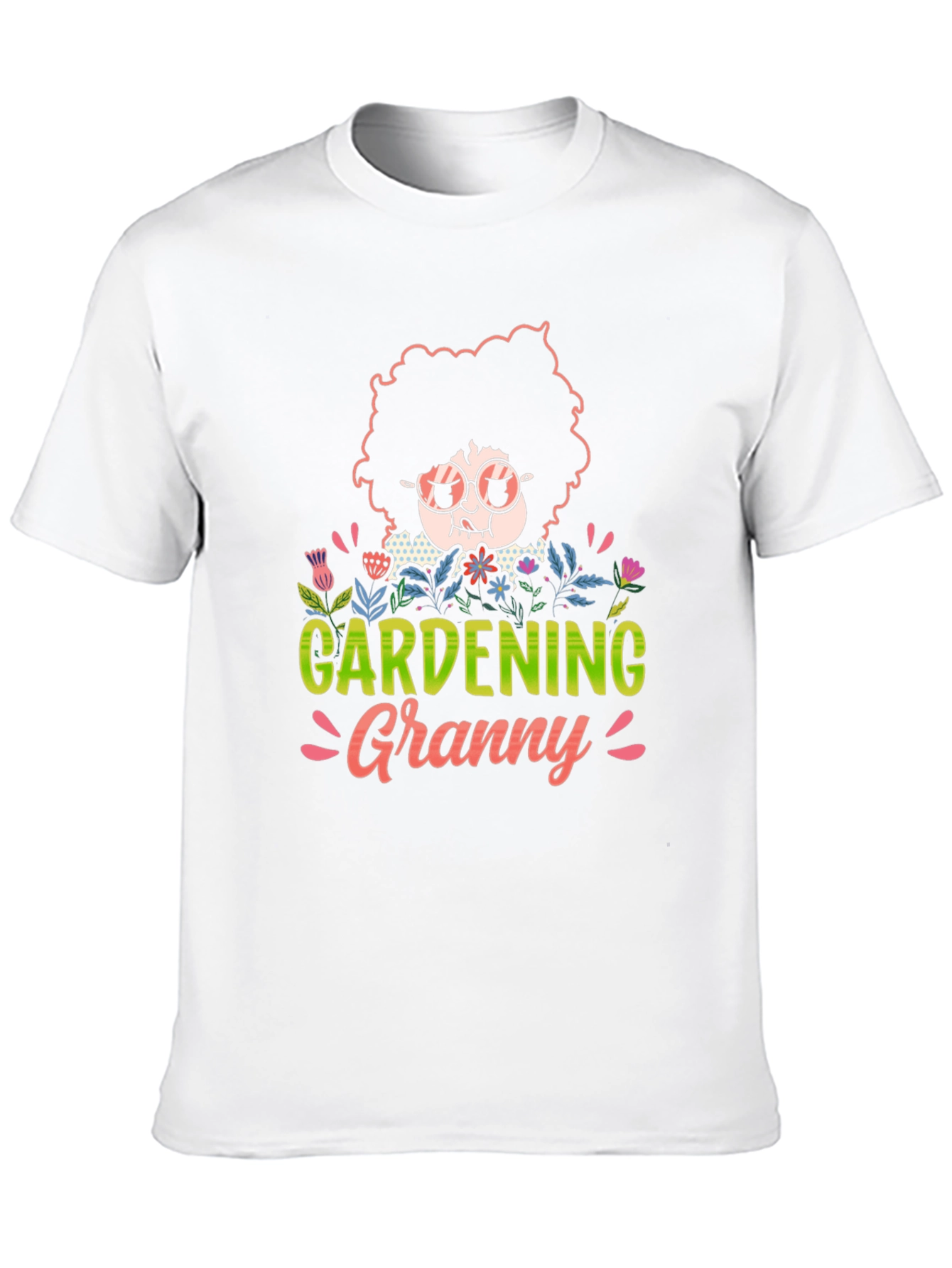 Gardening Granny T-Shirt - Unisex Black Cotton Tee