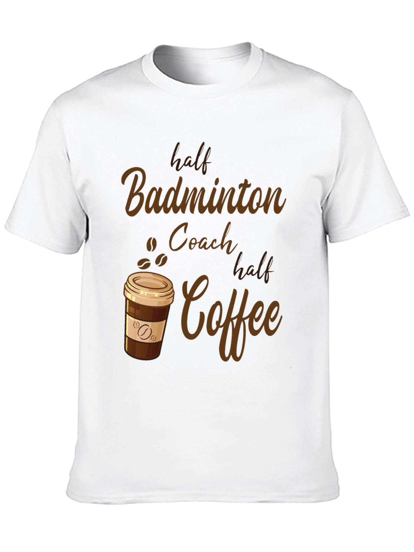 Badminton Coach & Coffee Graphic Tee