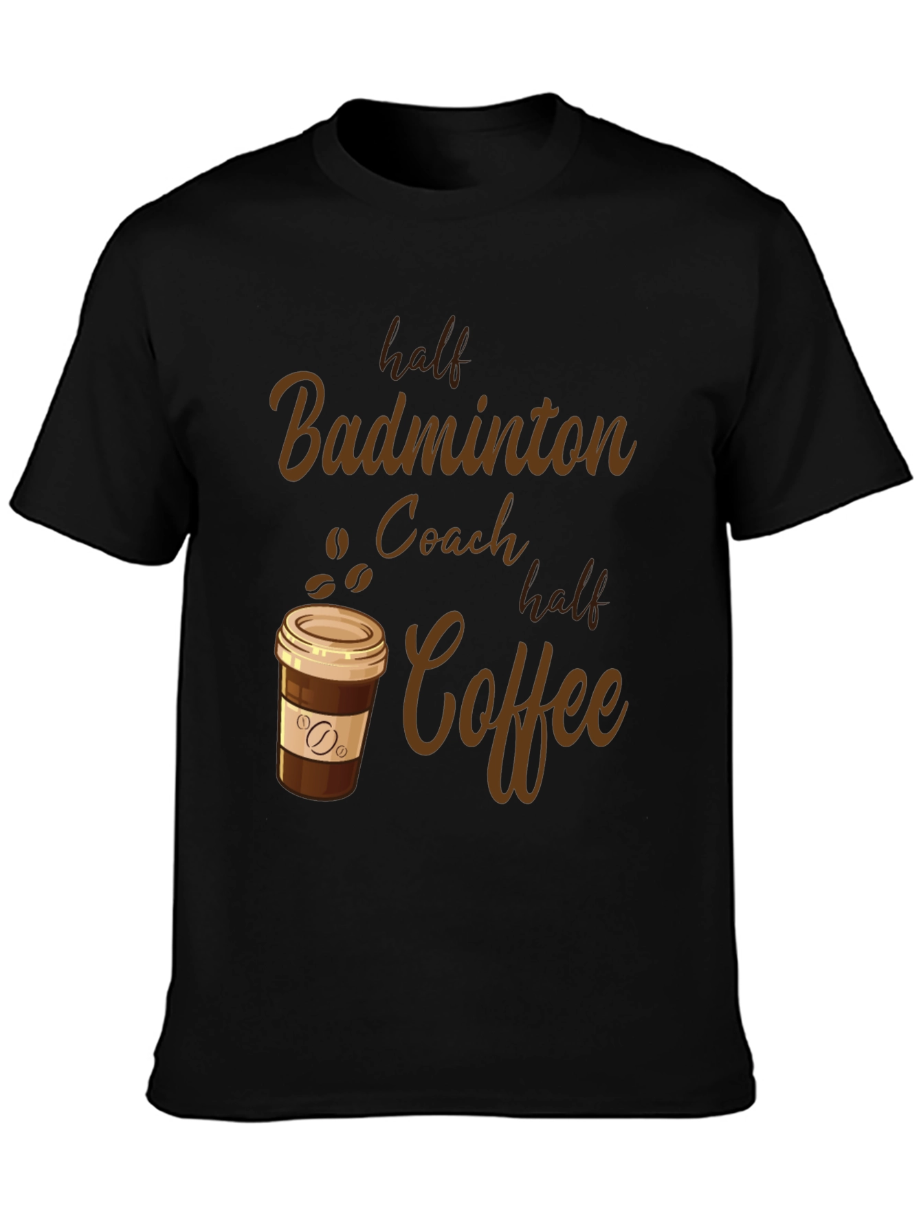 Badminton Coach & Coffee Graphic Tee