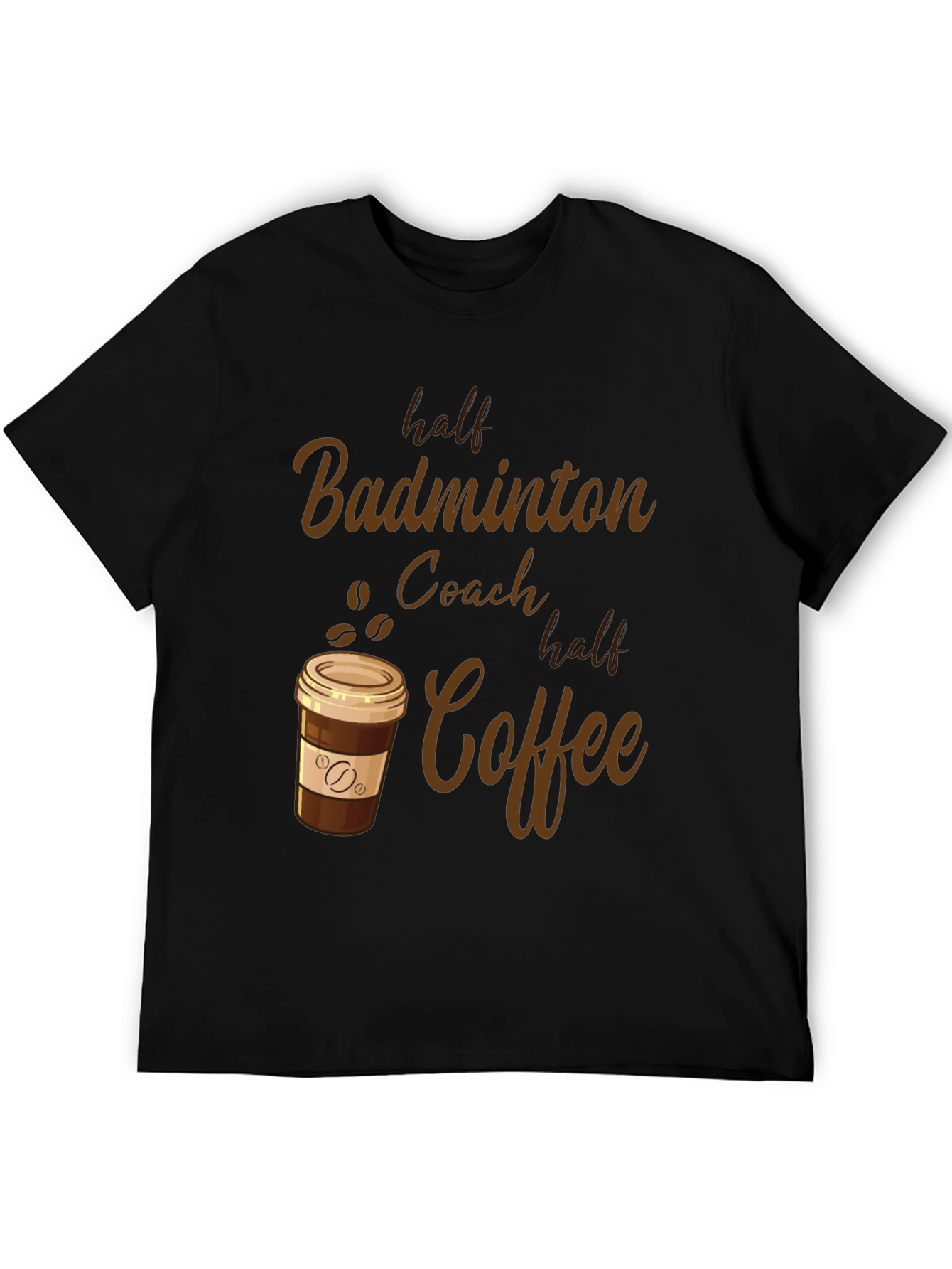 Badminton Coach & Coffee Graphic Tee