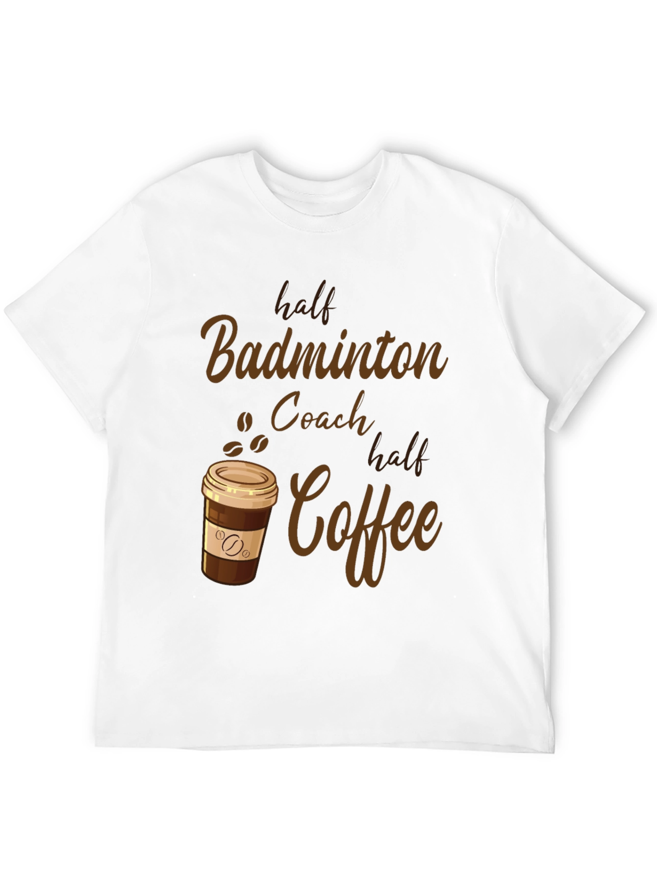 Badminton Coach & Coffee Graphic Tee