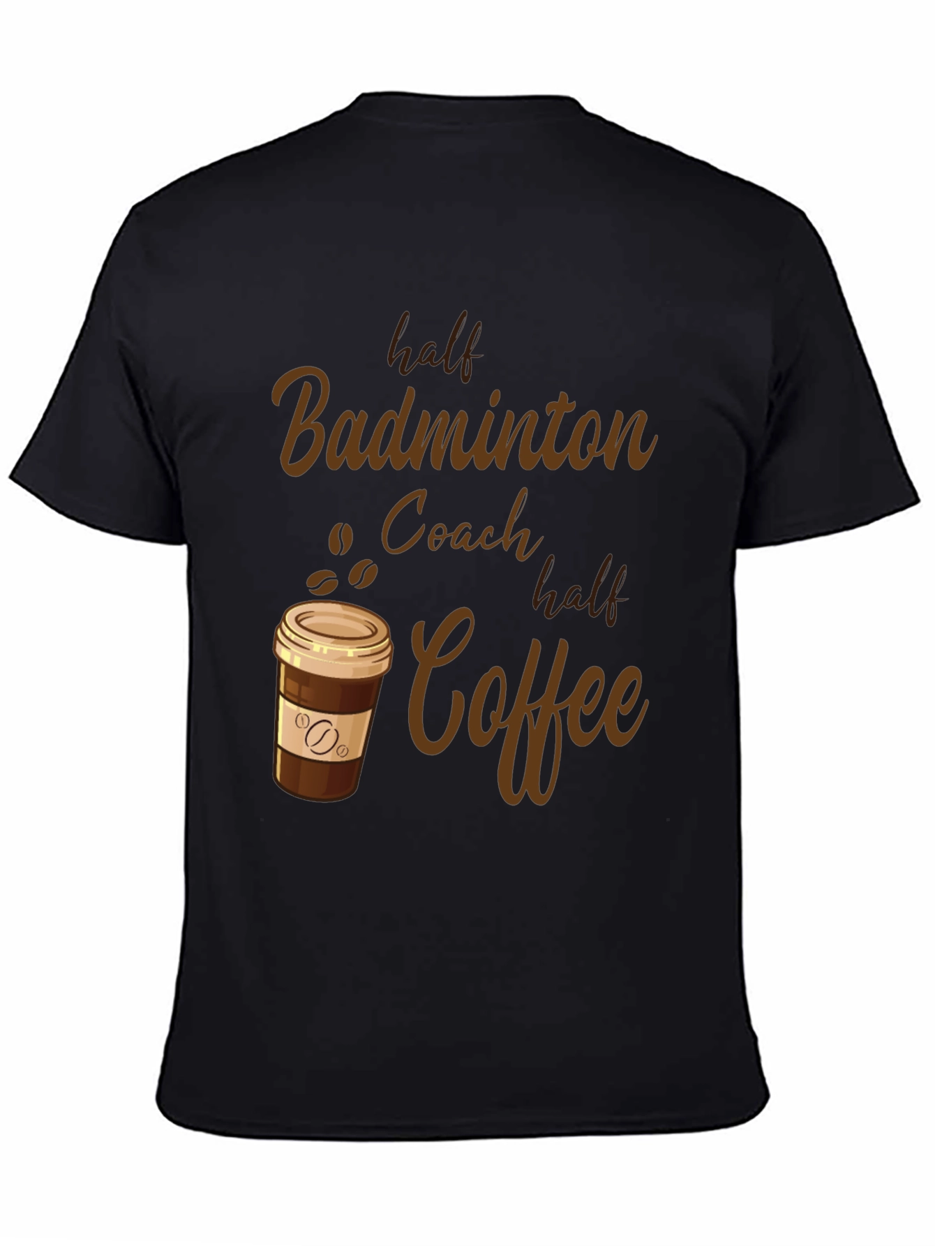 Badminton Coach & Coffee Graphic Tee