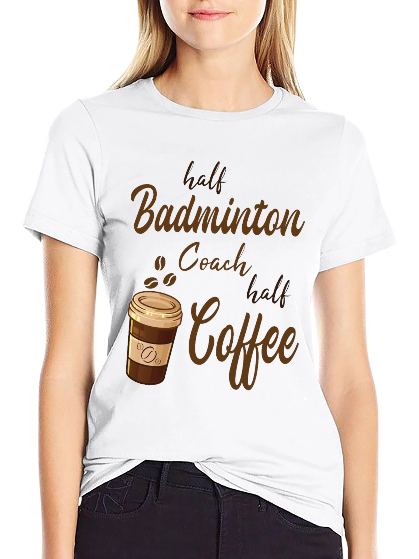 Badminton Coach & Coffee Graphic Tee