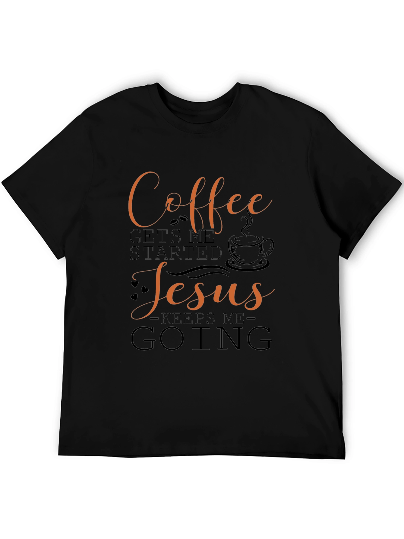 Coffee & Jesus Graphic Tee - Black T-Shirt