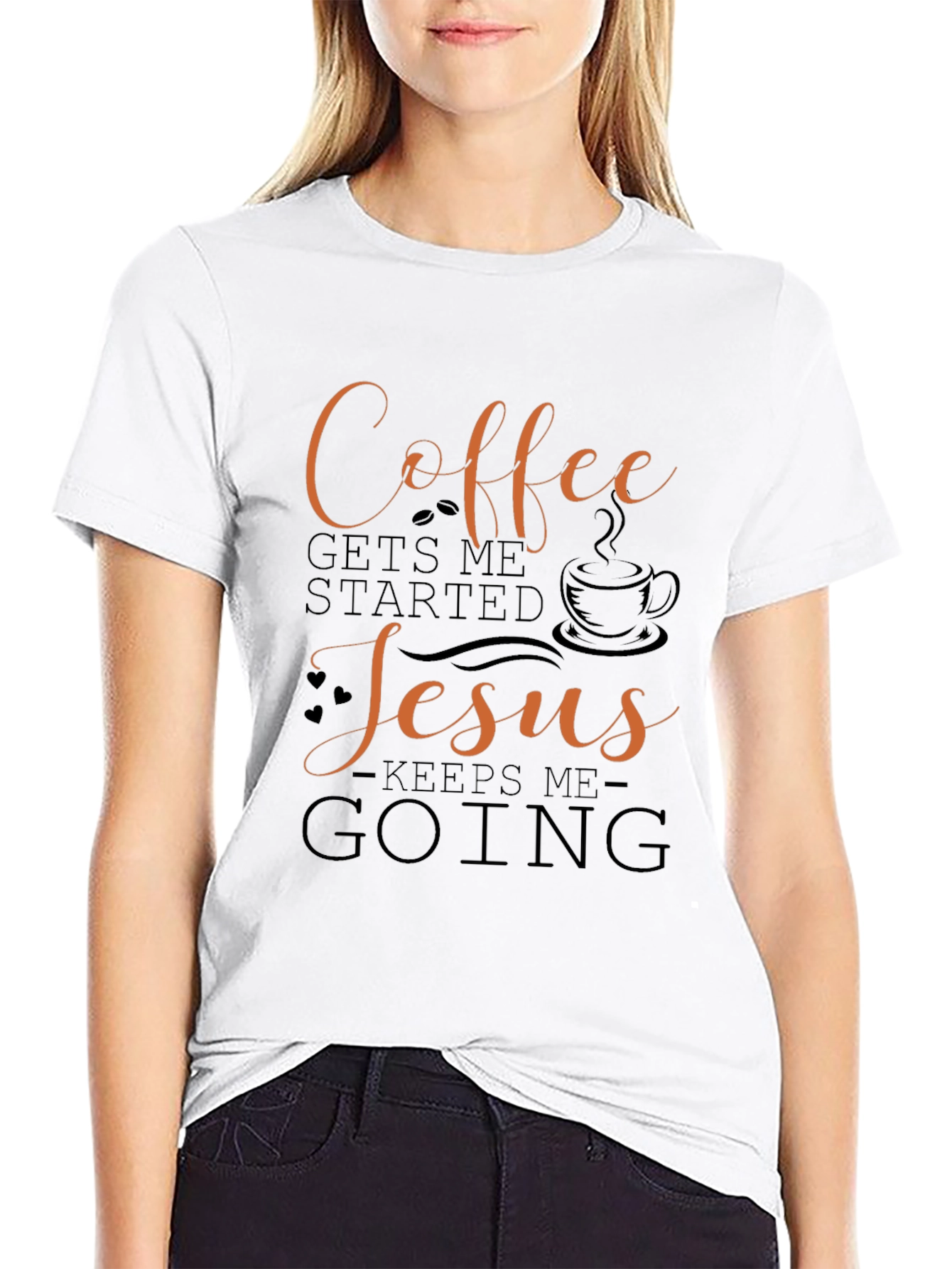 Coffee & Jesus Graphic Tee - Black T-Shirt