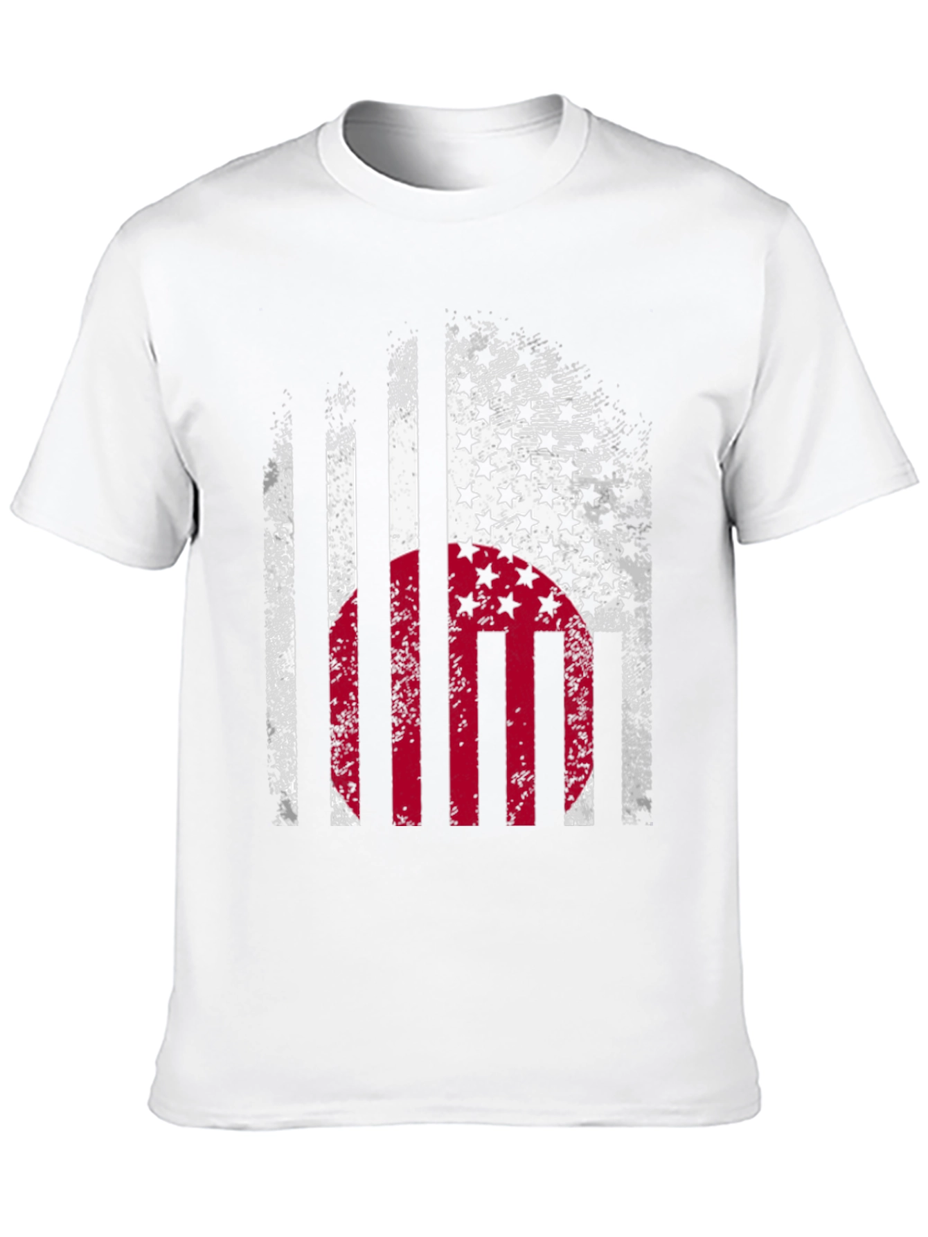 USA Japan Flag Graphic Print T-Shirt