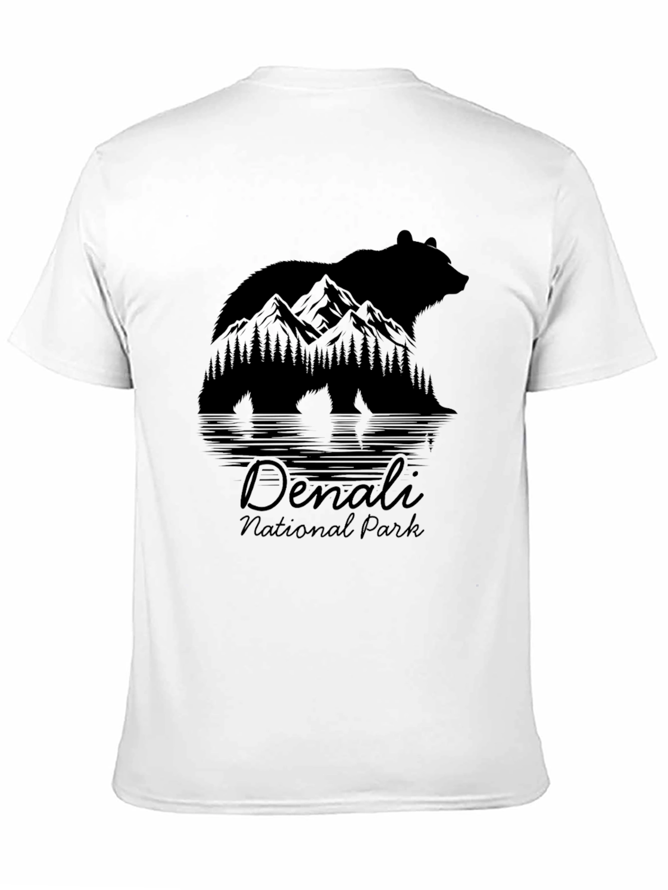 Denali National Park Bear Graphic Tee - Black