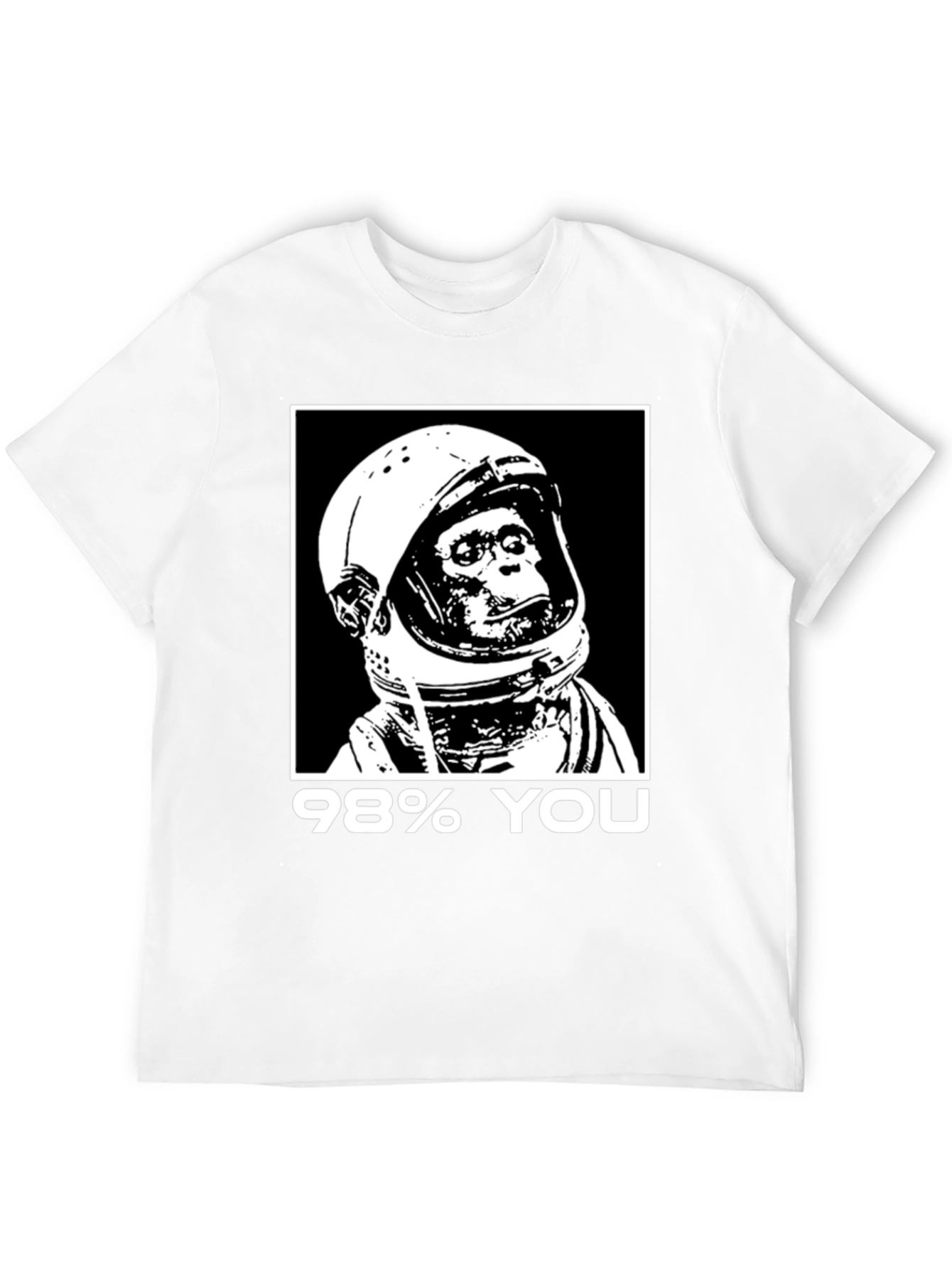 98% You Chimp Astronaut Black Graphic T-Shirt