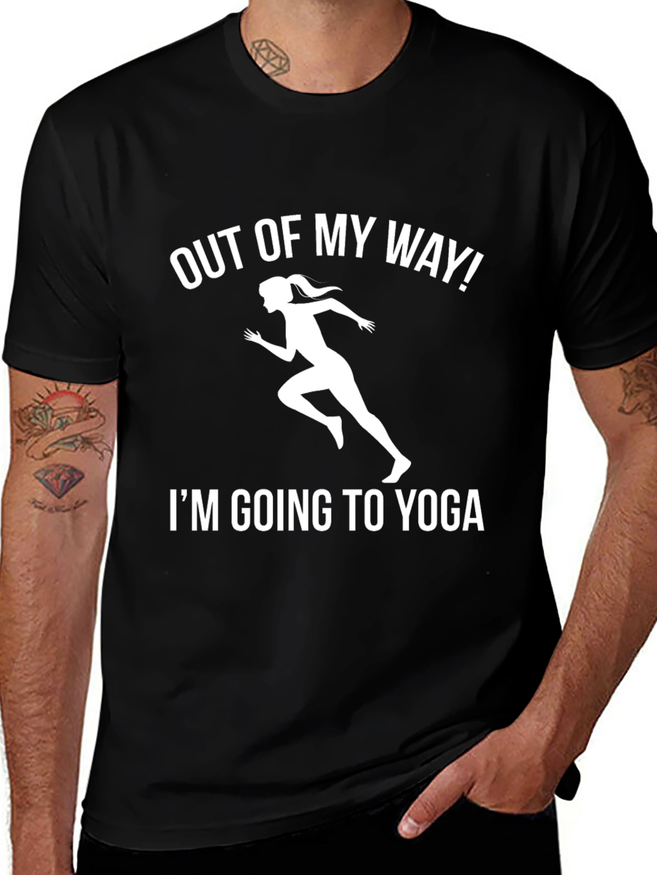 Funny Yoga T-Shirt - Out of My Way!