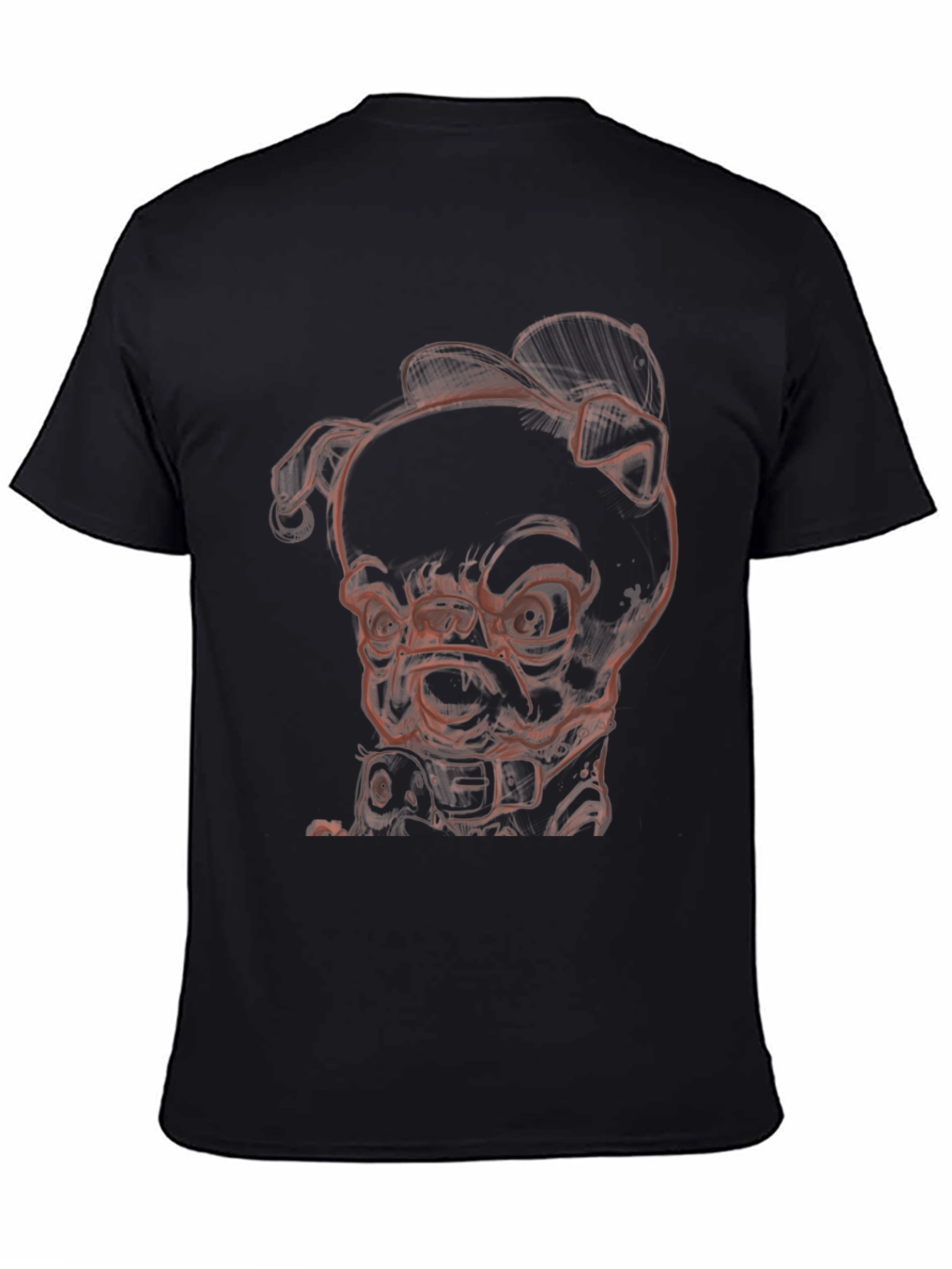 Cool Dog Graphic Tee - Black Cotton Blend