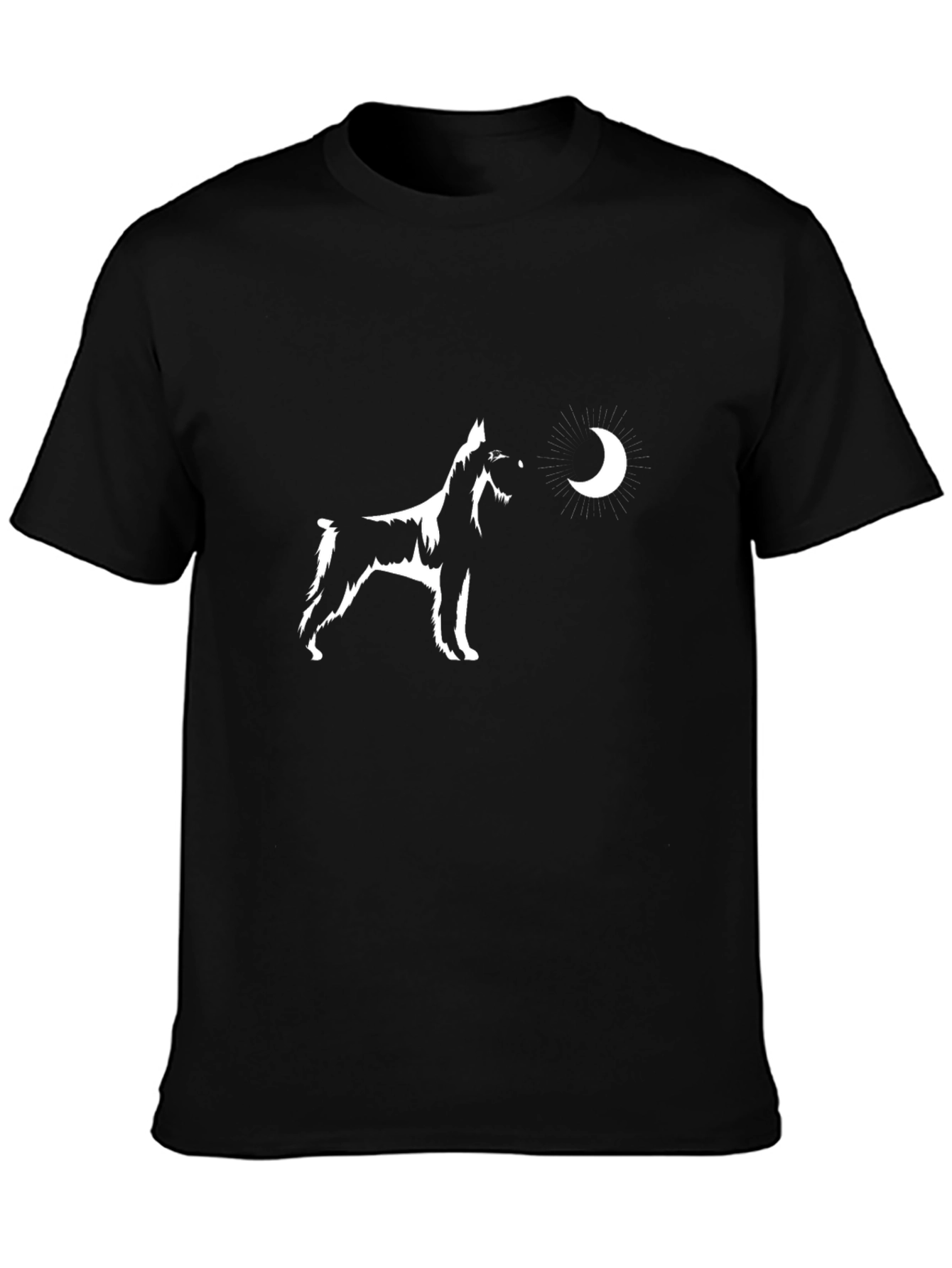 Dog Howling at Moon Graphic T-Shirt