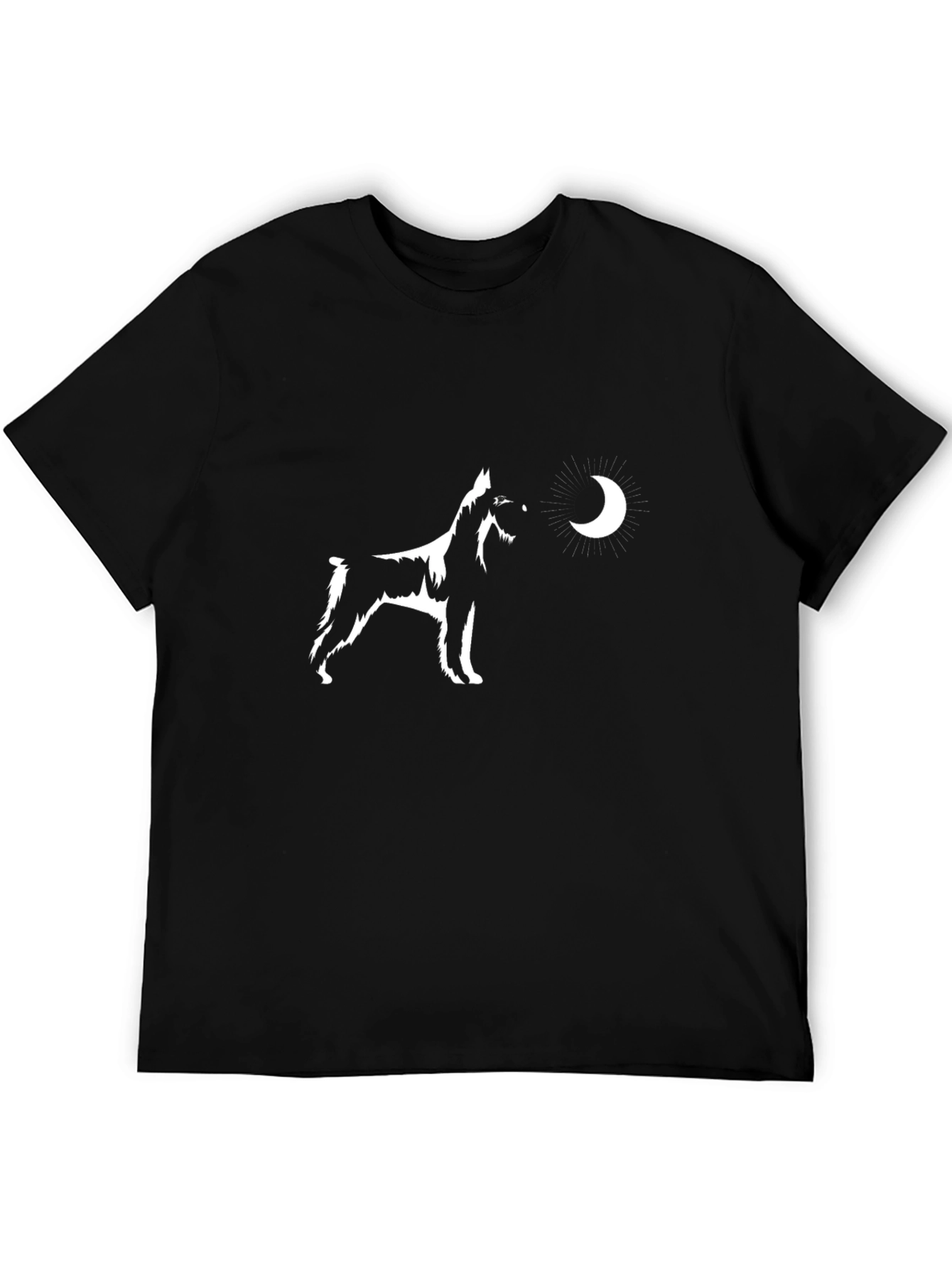 Dog Howling at Moon Graphic T-Shirt