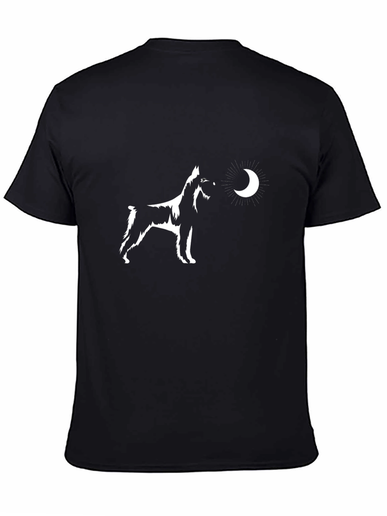 Dog Howling at Moon Graphic T-Shirt