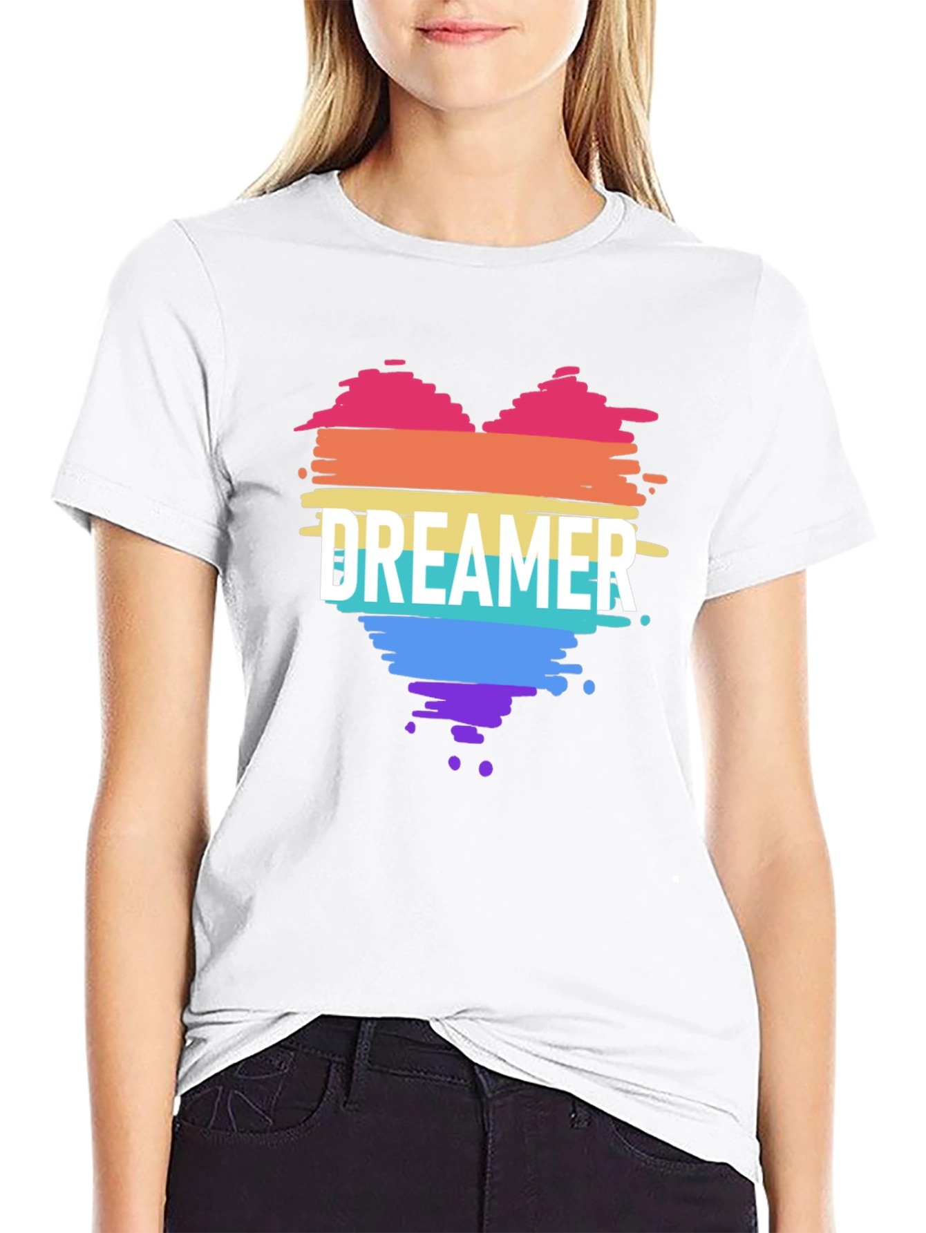 Dreamer Heart Pride T-Shirt - Black