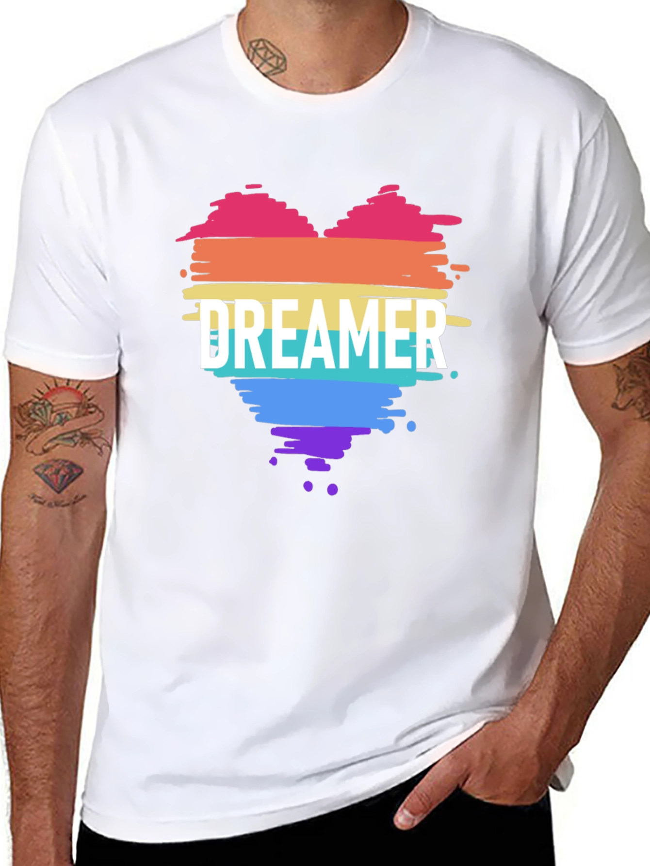 Dreamer Heart Pride T-Shirt - Black