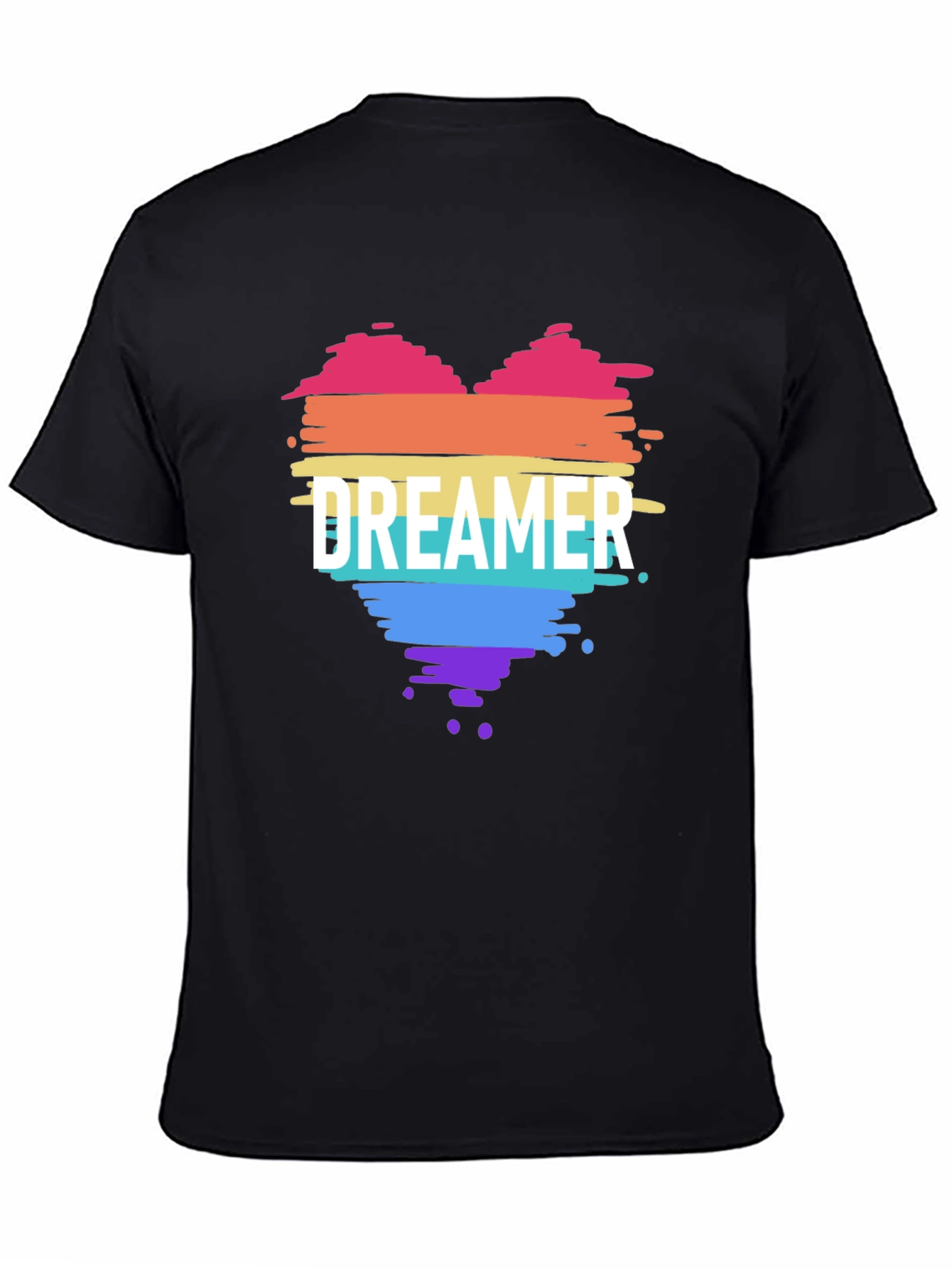 Dreamer Heart Pride T-Shirt - Black