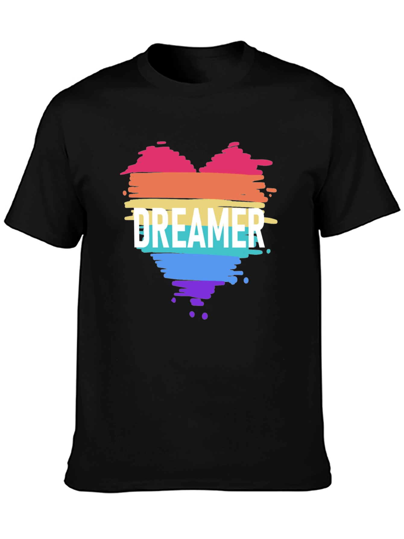 Dreamer Heart Pride T-Shirt - Black