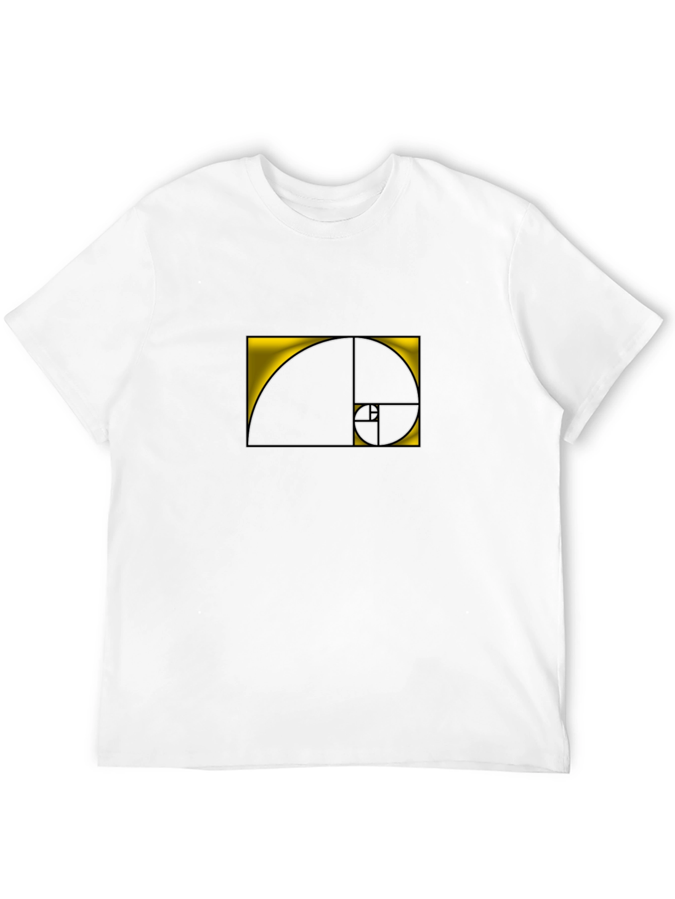 Golden Ratio Black T-Shirt - Geometric Design