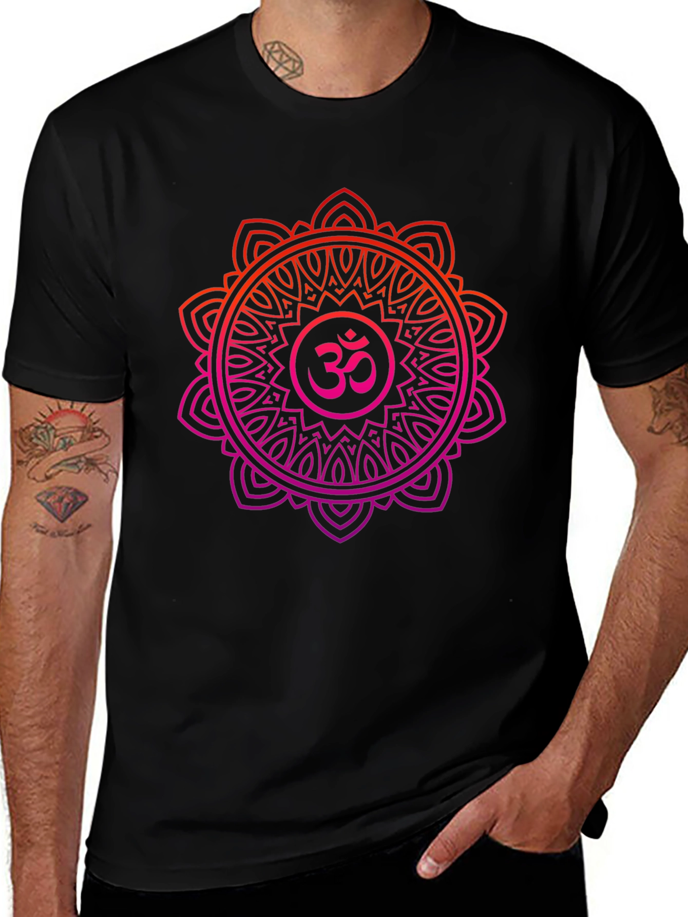 Om Mandala Graphic Tee - Yoga Spiritual T-Shirt