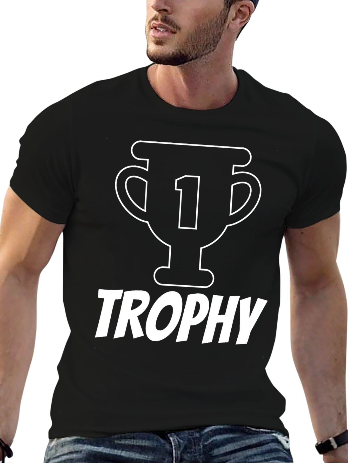 Trophy Graphic Tee - Number One Fan Shirt