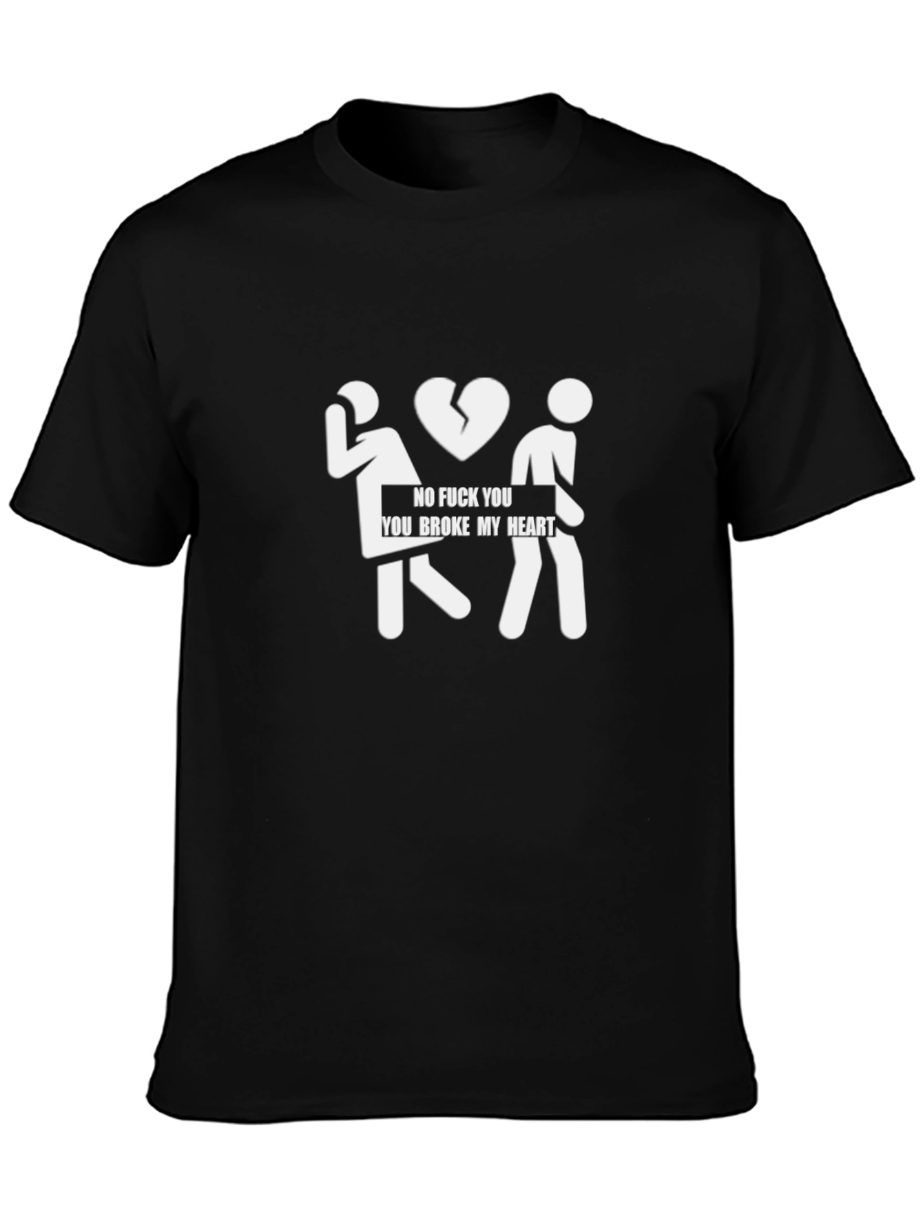 Funny Broken Heart Graphic T-Shirt