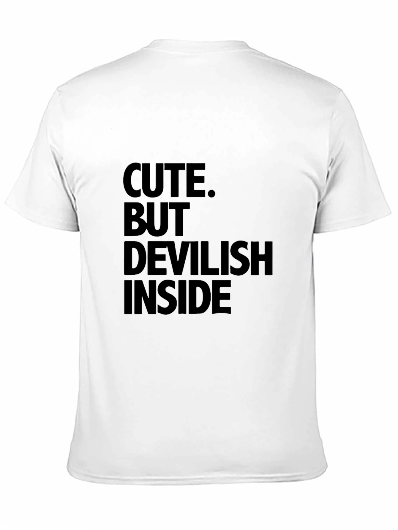 Cute But Devilish Inside Graphic Tee - Black